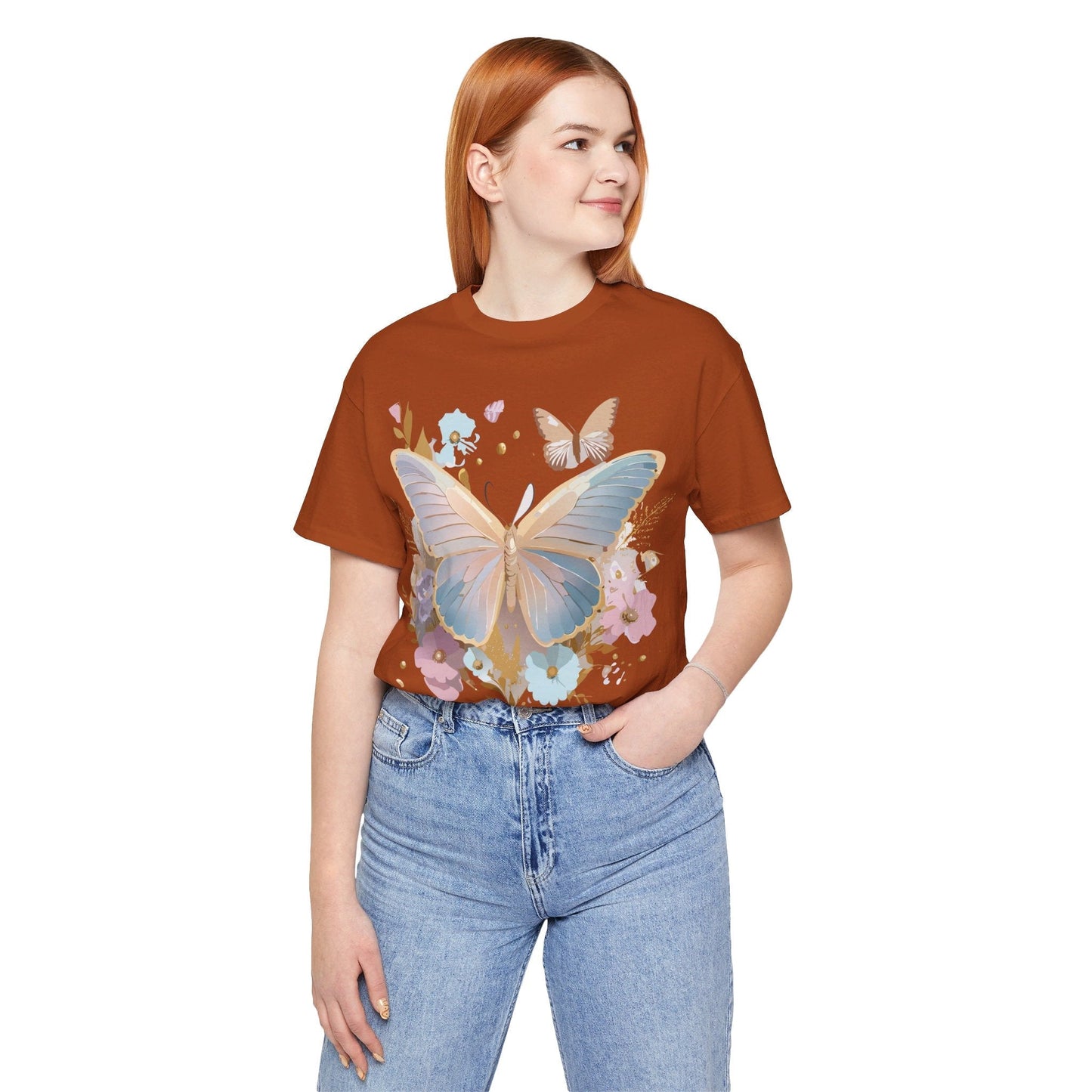 Butterfly Graphic T Shirt Unisex Vintage Artwork Tee By Adelpha