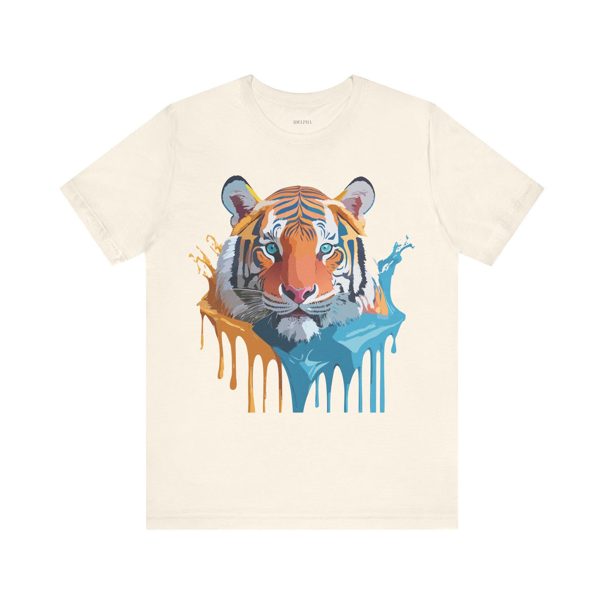 Tiger Graphic Unisex Cotton Bella+Canvas Tee with Art Animal Design e64