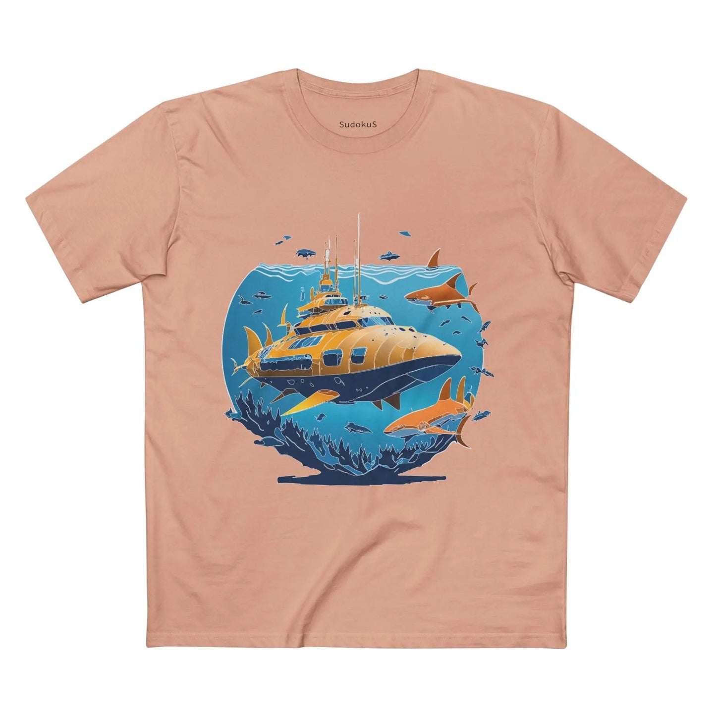 Ocean Coast Graphic Unisex 100 Cotton Staple Tee 14