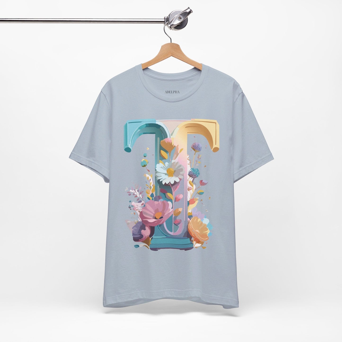 Unisex Letter T Shirt Graphic Tee With Vintage Adelpha Artwork Premium Comfort And Everyday Style