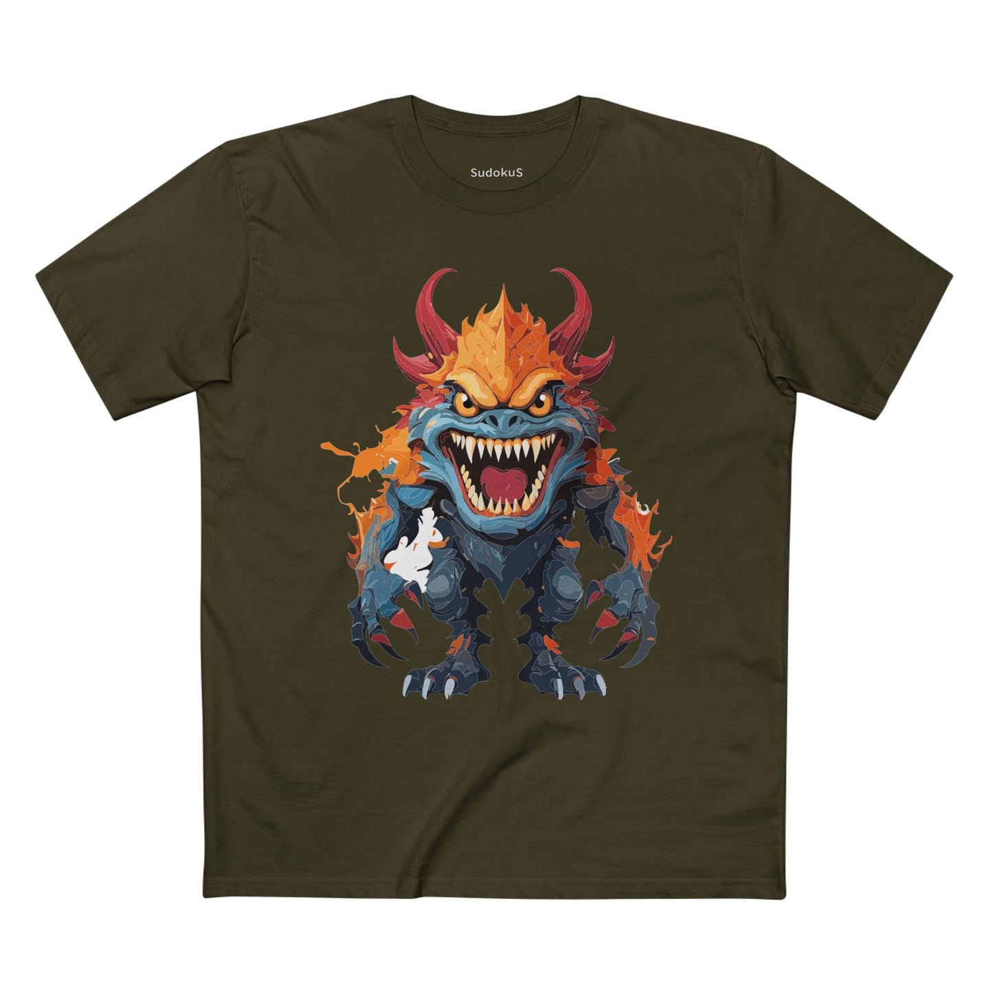 Cartoon Monsters Graphic Unisex 100 Cotton Staple Tee 33