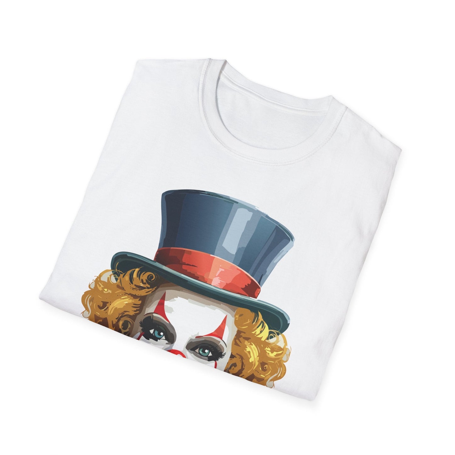 Clown Shirt T Shirt With Clown Funny Man Circus Shirt Scary Man Tee Unisex Gildan Softstyle 64000