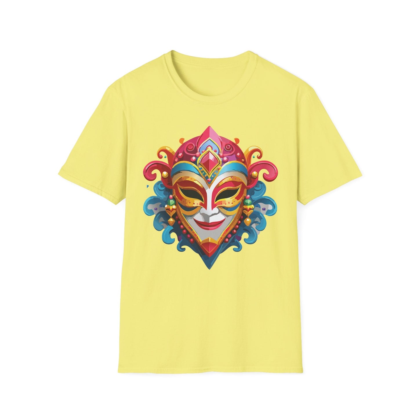 Mask Tee Shirt Unisex Masquerade Tees Softstyle 64000 100 Percent Cotton Lightweight Breathable