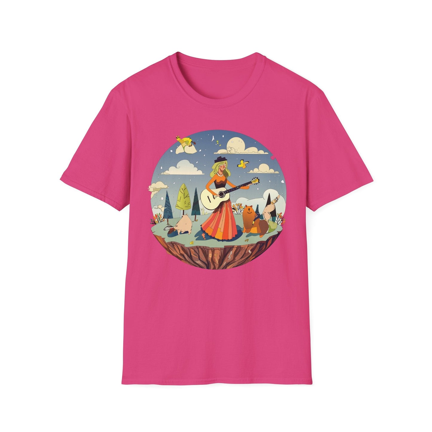 Womens Graphic T Shirt Art Design Tee Unisex SoftStyle Gildan 64000 100 Percent Cotton