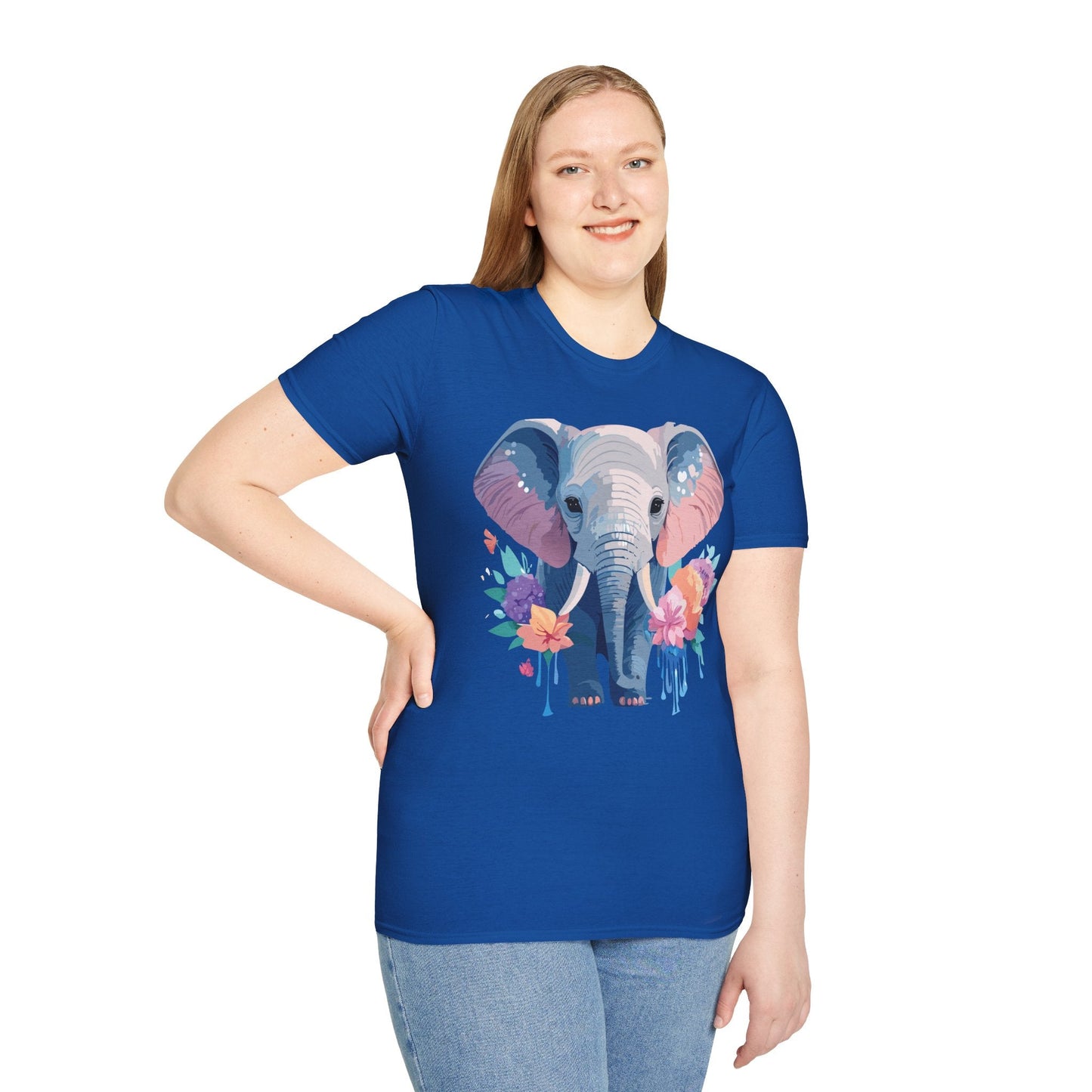Elephant Graphic T Shirt Unisex Softstyle 64000 Cotton Animals T Shirt For Adults Premium