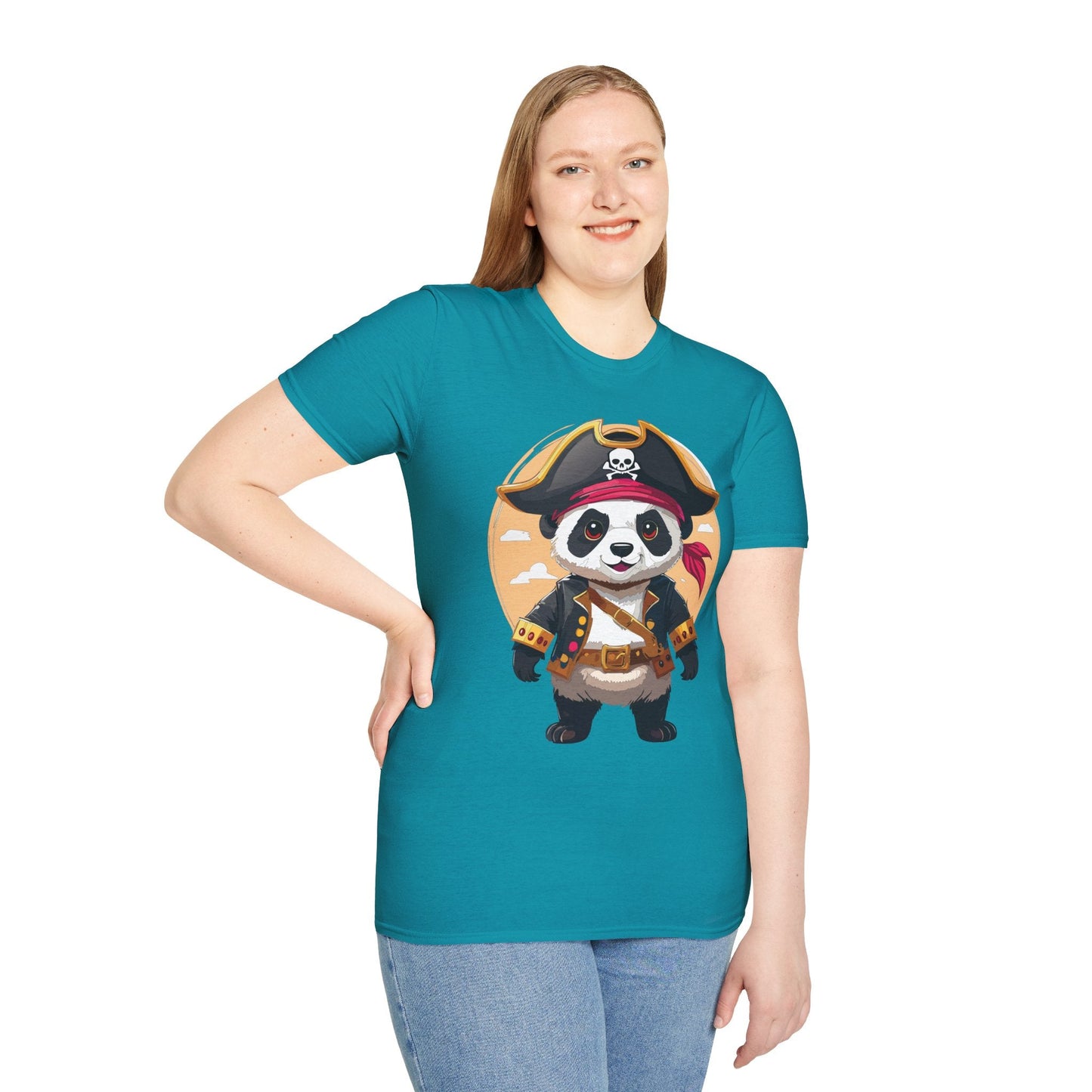 Panda Shirt Unisex T Shirt With Panda Animal Tee Animals Gildan Softstyle 64000 Cotton