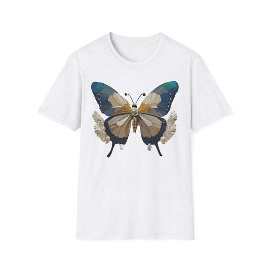 Butterfly Themed Unisex T Shirt With Monarch Design Gildan Softstyle 64000 Premium Ring Spun Cotton