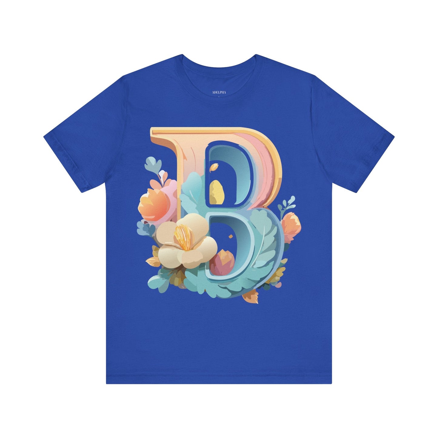 Letter B Graphic Tee Unisex Jersey Short Sleeve With Vintage Inspired Artwork By Adelpha