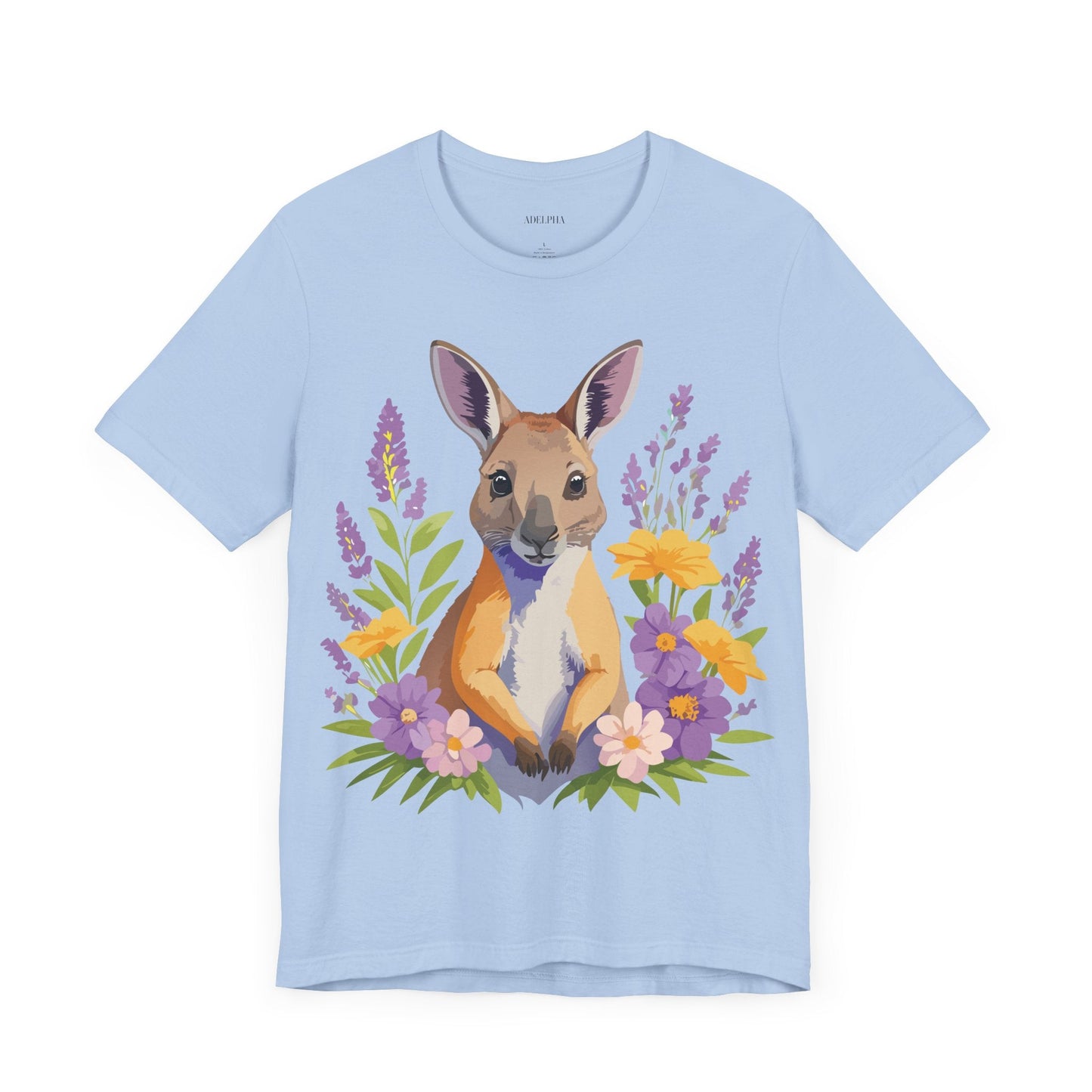 Adelpha Vintage Inspired Graphic Tee Kangaroo Artwork Unisex Jersey Short Sleeve T Shirt
