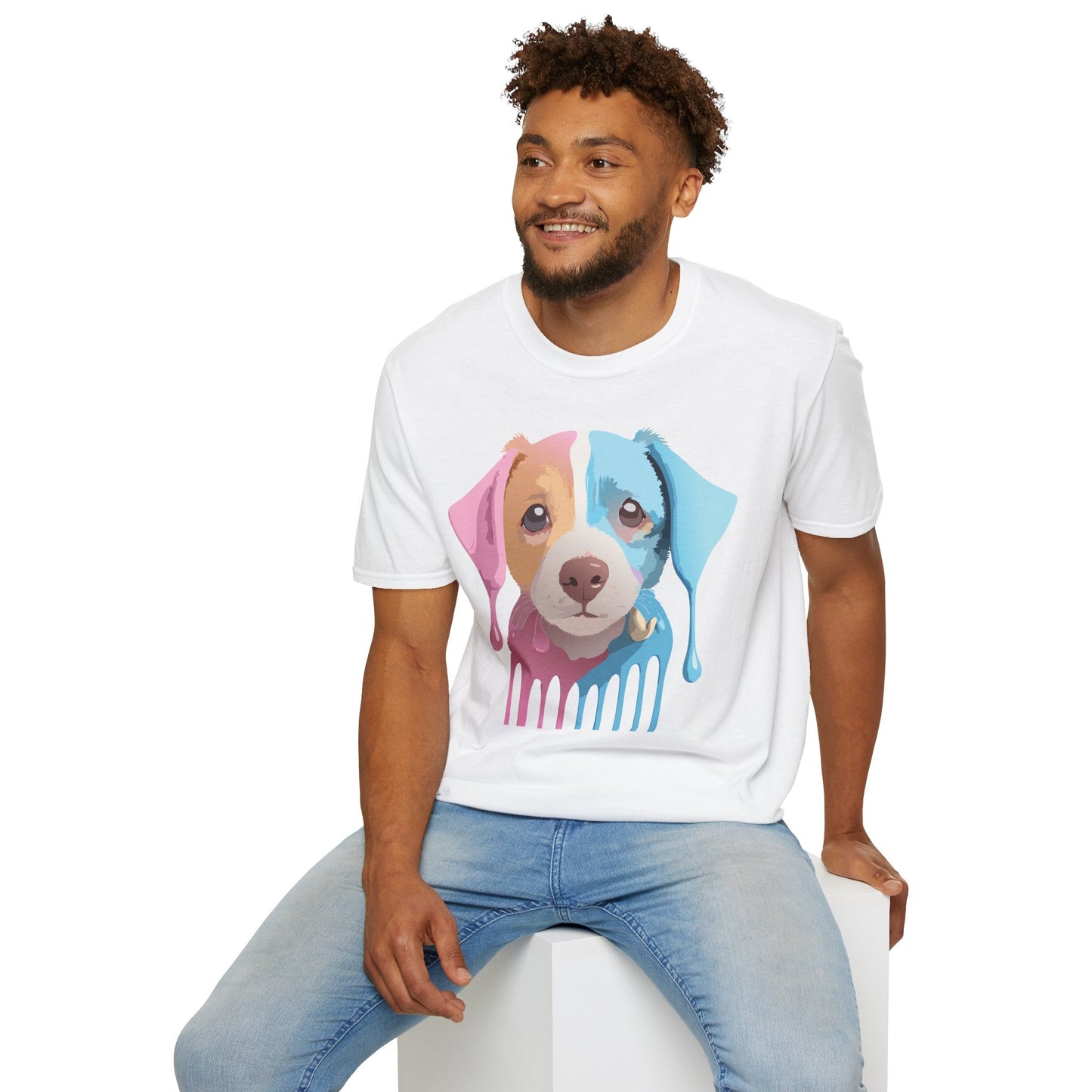 Unisex Dog Shirt Animal Tee Gildan Softstyle 64000 Cotton Tee