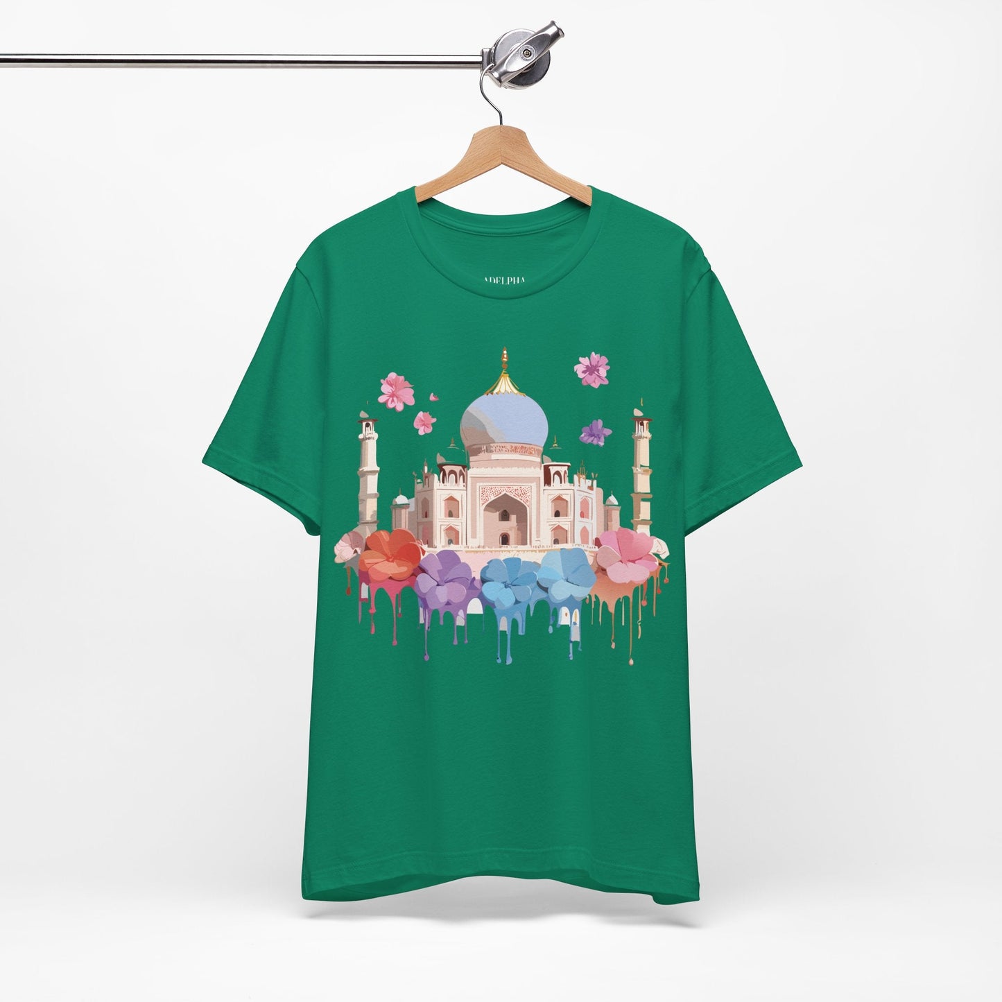 Taj Mahal Tourist Shirt Graphic Tee Unisex Vintage Inspired Adelpha Art Design Edition