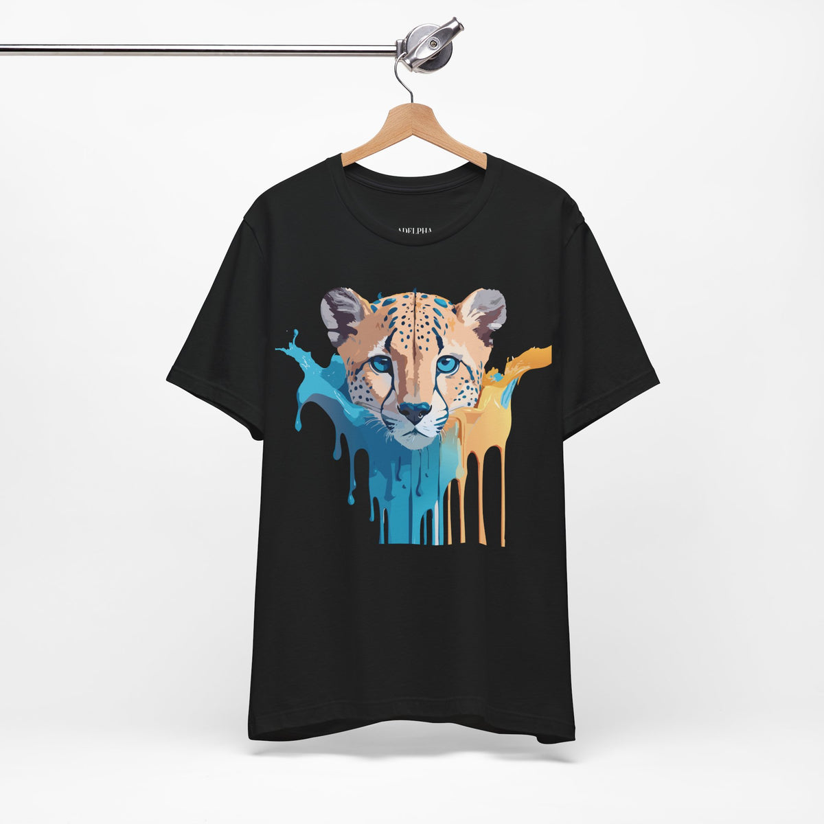 Cheetah Graphic Unisex Cotton Bella+Canvas Tee with Art Animal Design e2