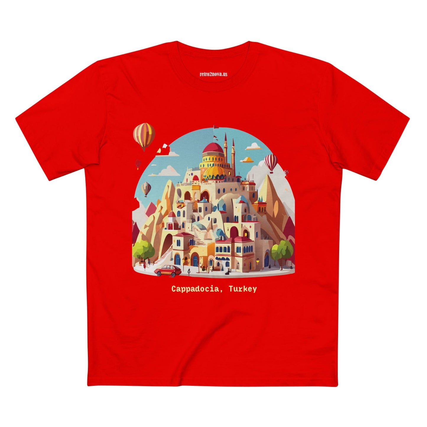 Cappadocia Travel Shirt Unisex Premium Cotton Art Tee From Retro2Nova TT 52 Collection