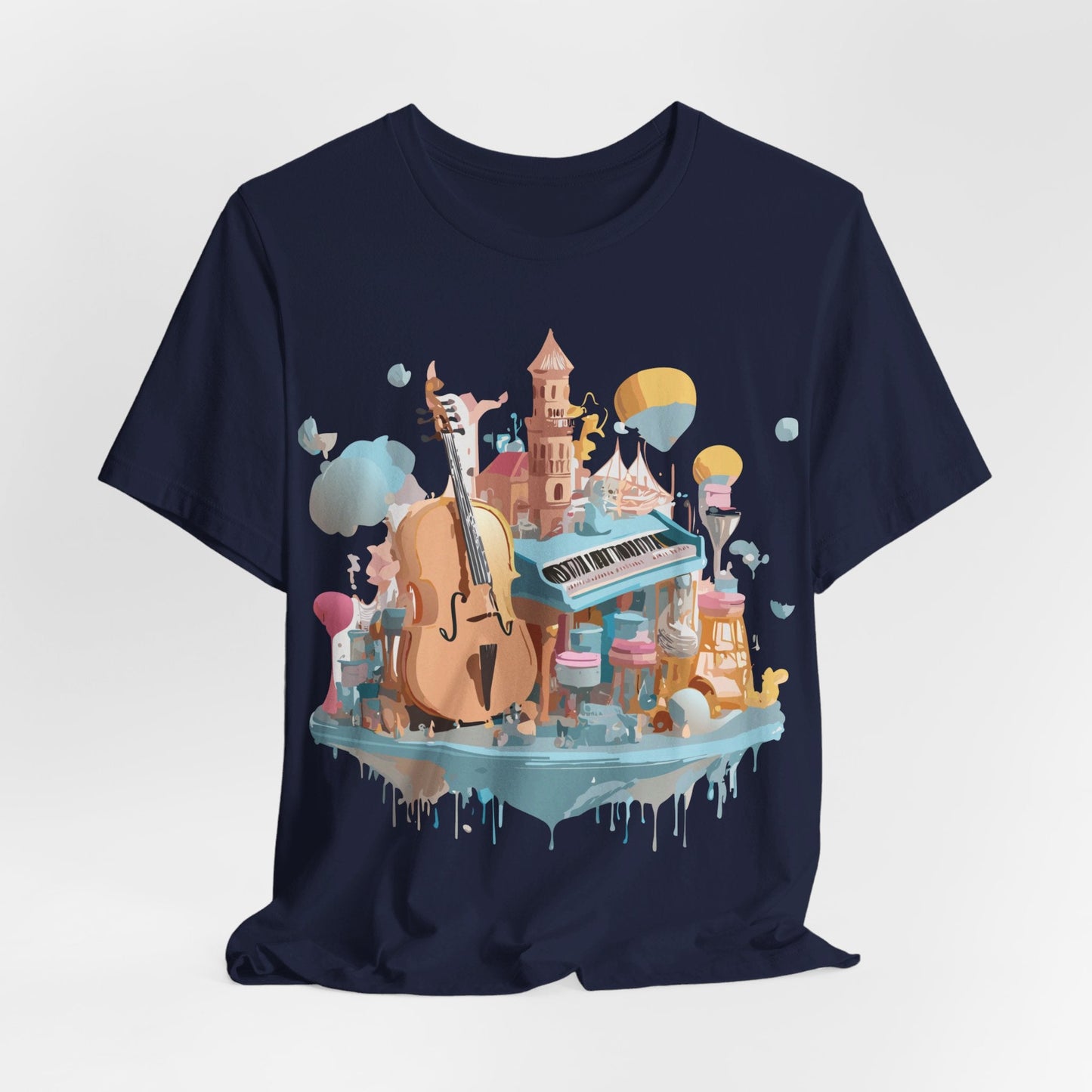 Music Graphic Tee Unisex Vintage Art Design By Adelpha Premium Short Sleeve T Shirt