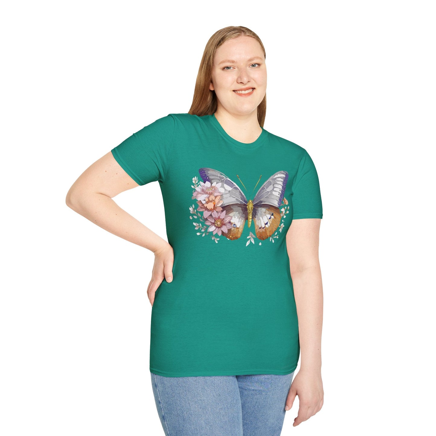 Butterfly Shirt Unisex T Shirt 100 Percent Ring Spun Cotton Gildan Softstyle Tee