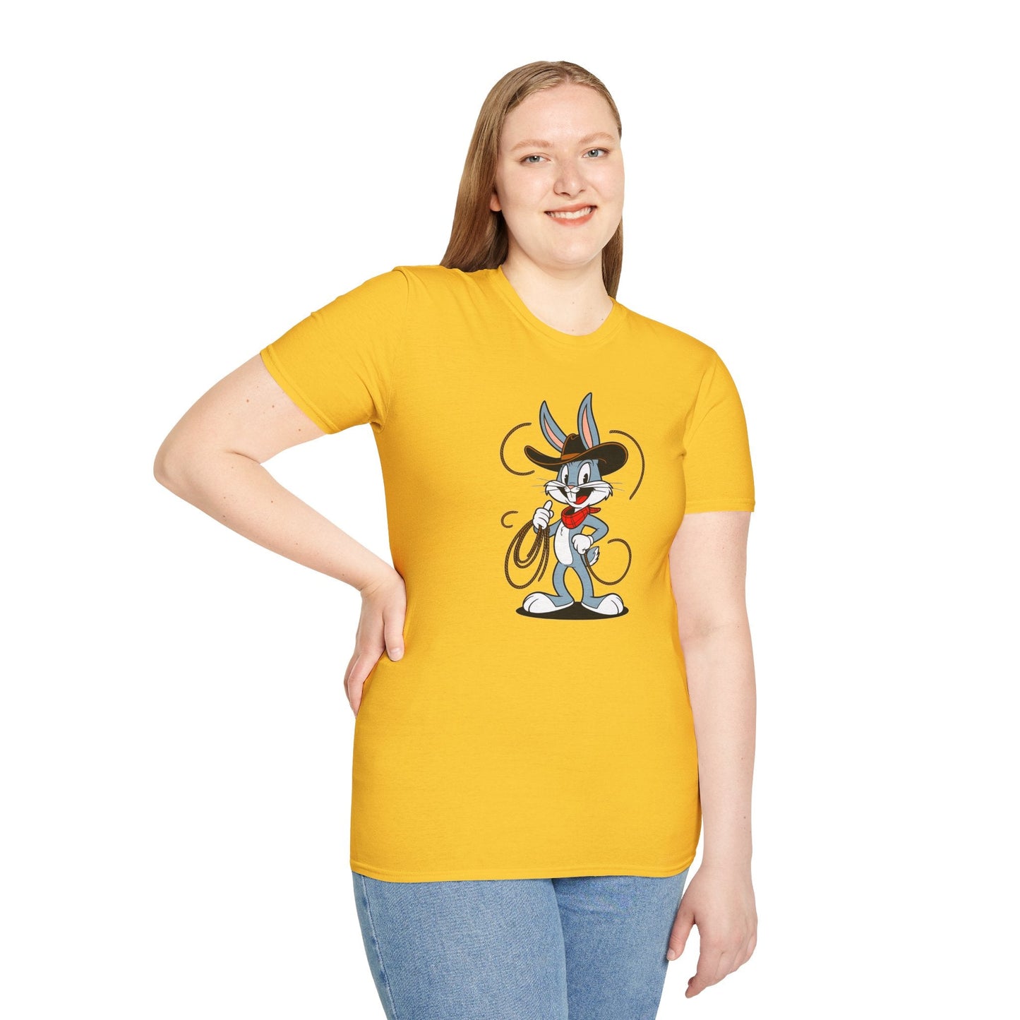 Bugs Bunny T Shirt Unisex Gildan Softstyle 64000 Cartoon Animation Tee With Art Design Artwork