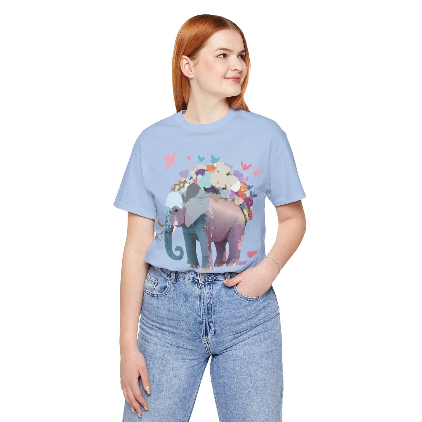 Elephant Graphic Unisex 100 Cotton Jersey Vintage Art Design Tee 15