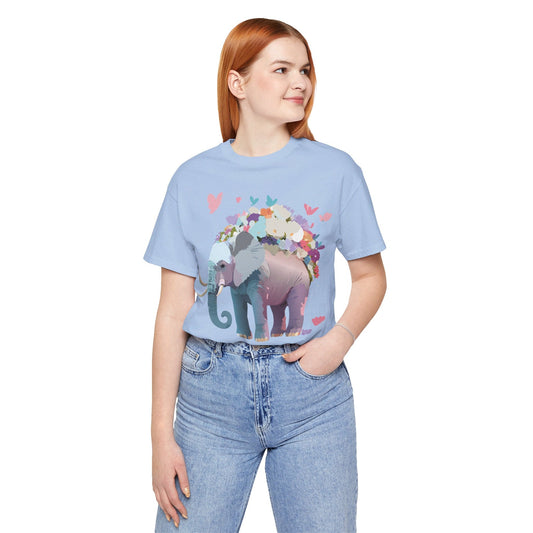 Elephant Graphic Unisex 100 Cotton Jersey Vintage Art Design Tee 15
