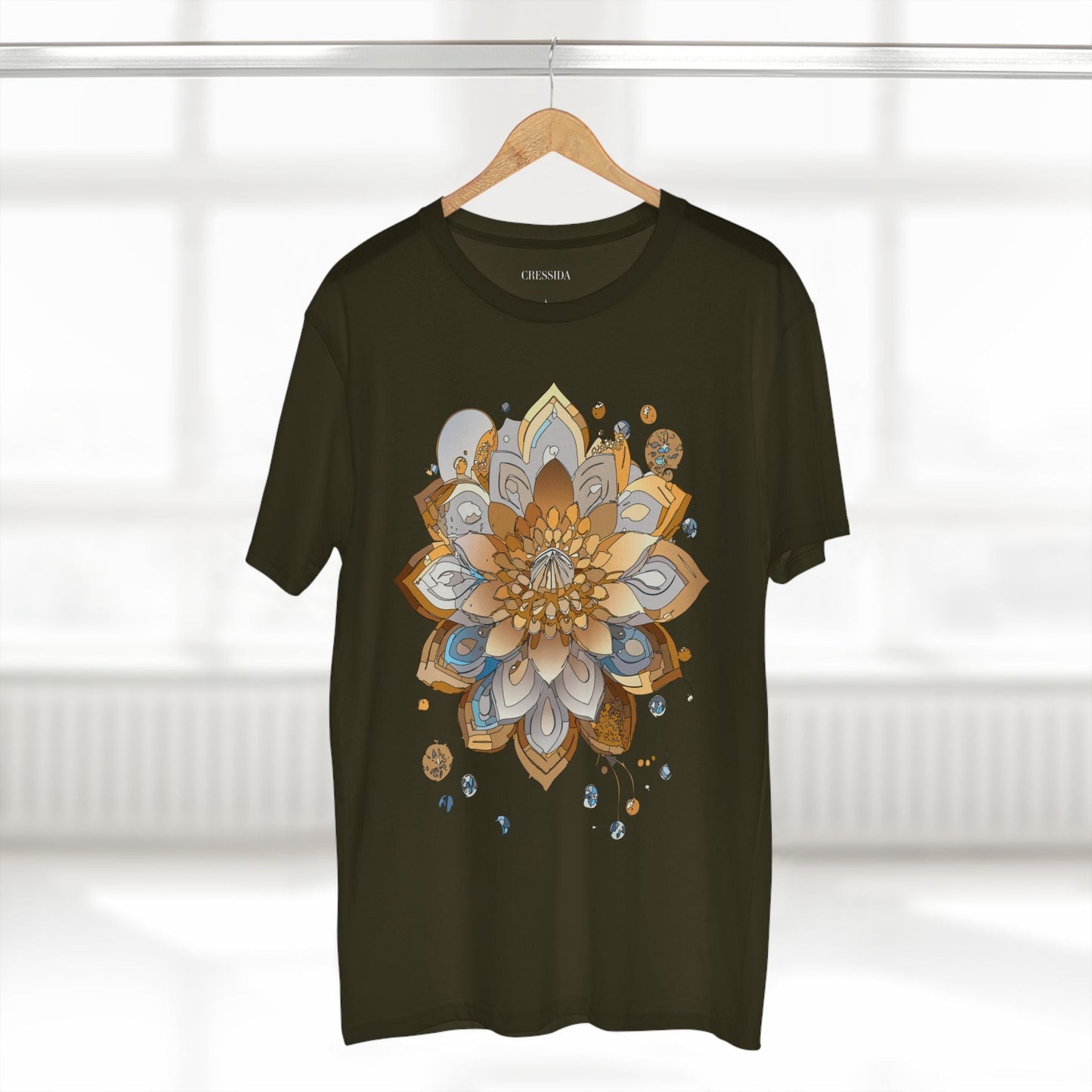 Floral Graphic T-Shirt Unisex 100 Cotton Art Design with Antique Flowers Tee 6