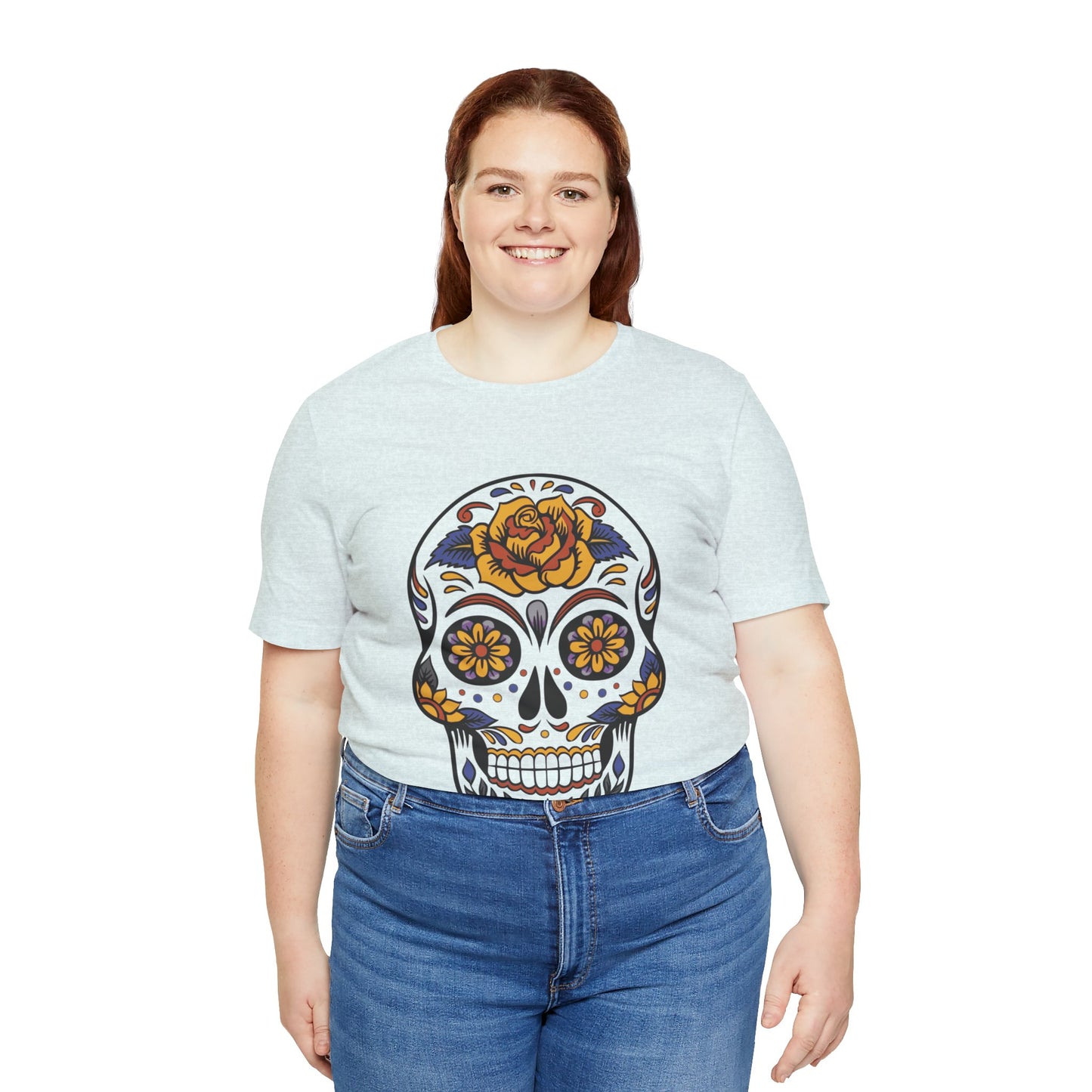 Unisex Cotton Tee Shirt with Skull