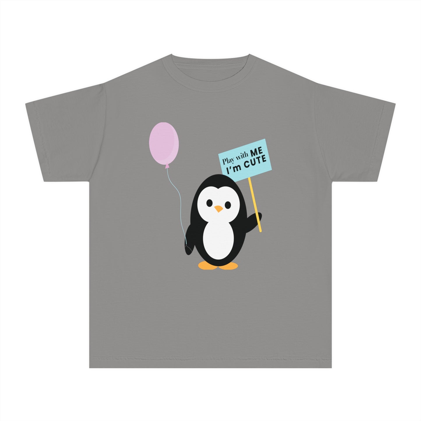 Youth Tee Shirt with Cute Penguin