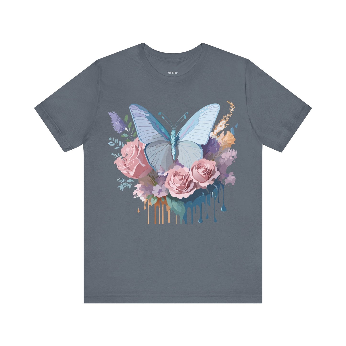 Butterfly Graphic Tee Unisex Jersey Short Sleeve Adelpha Vintage Art Design