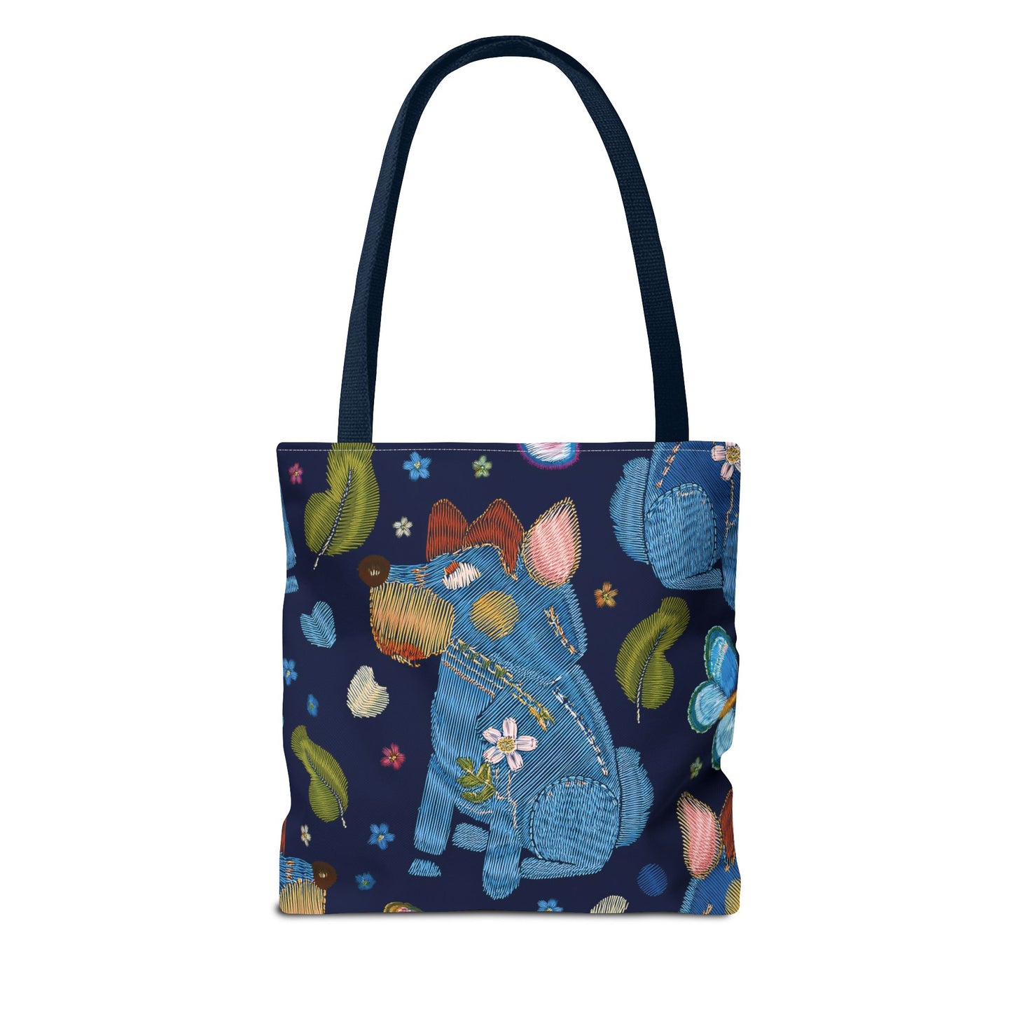 Denim Fabric Imitation Print Unisex Canvas Bag Poly Spun 3 Sizes Tote Bag 191-6