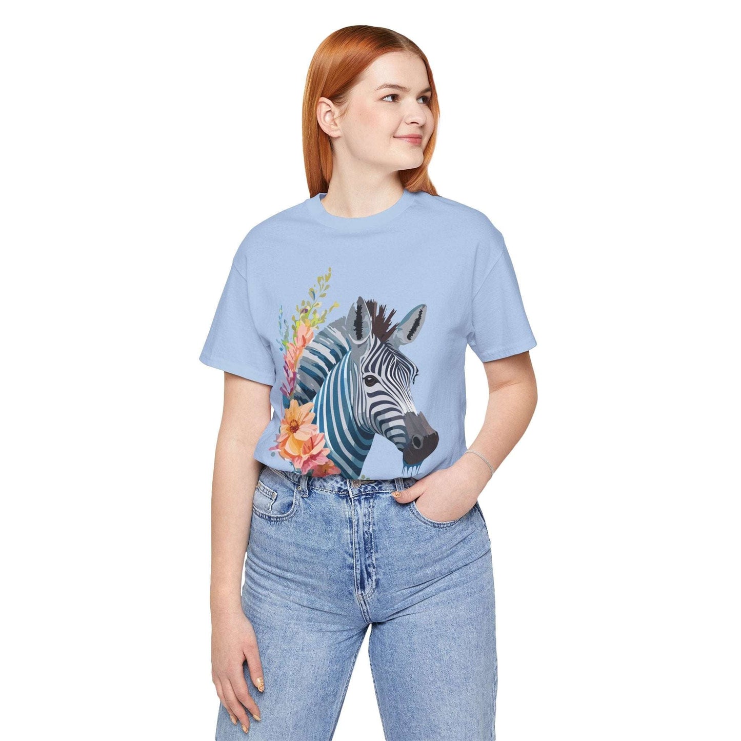 Zebra Graphic Unisex 100 Cotton Vintage Animal Art T-Shirt 2