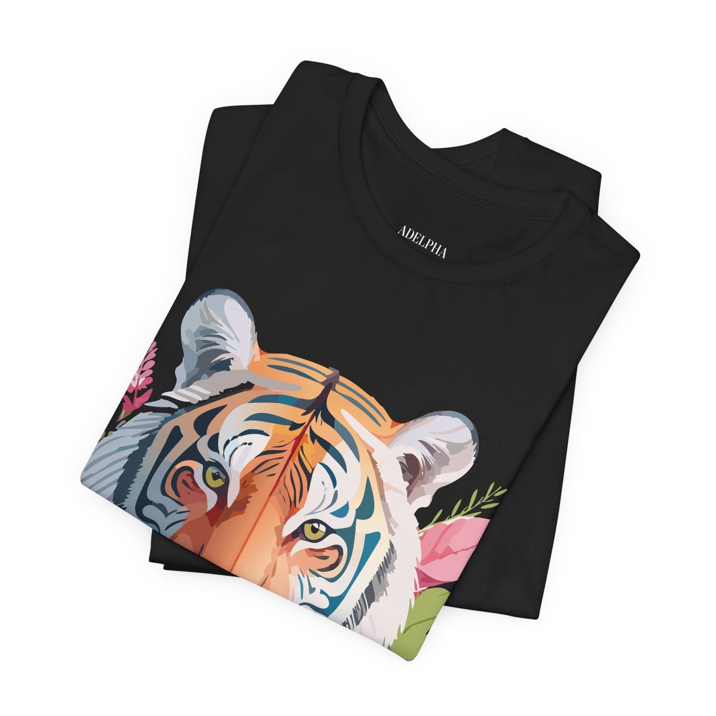 Tiger Graphic Unisex 100 Cotton Vintage Art with Animal Tee 13