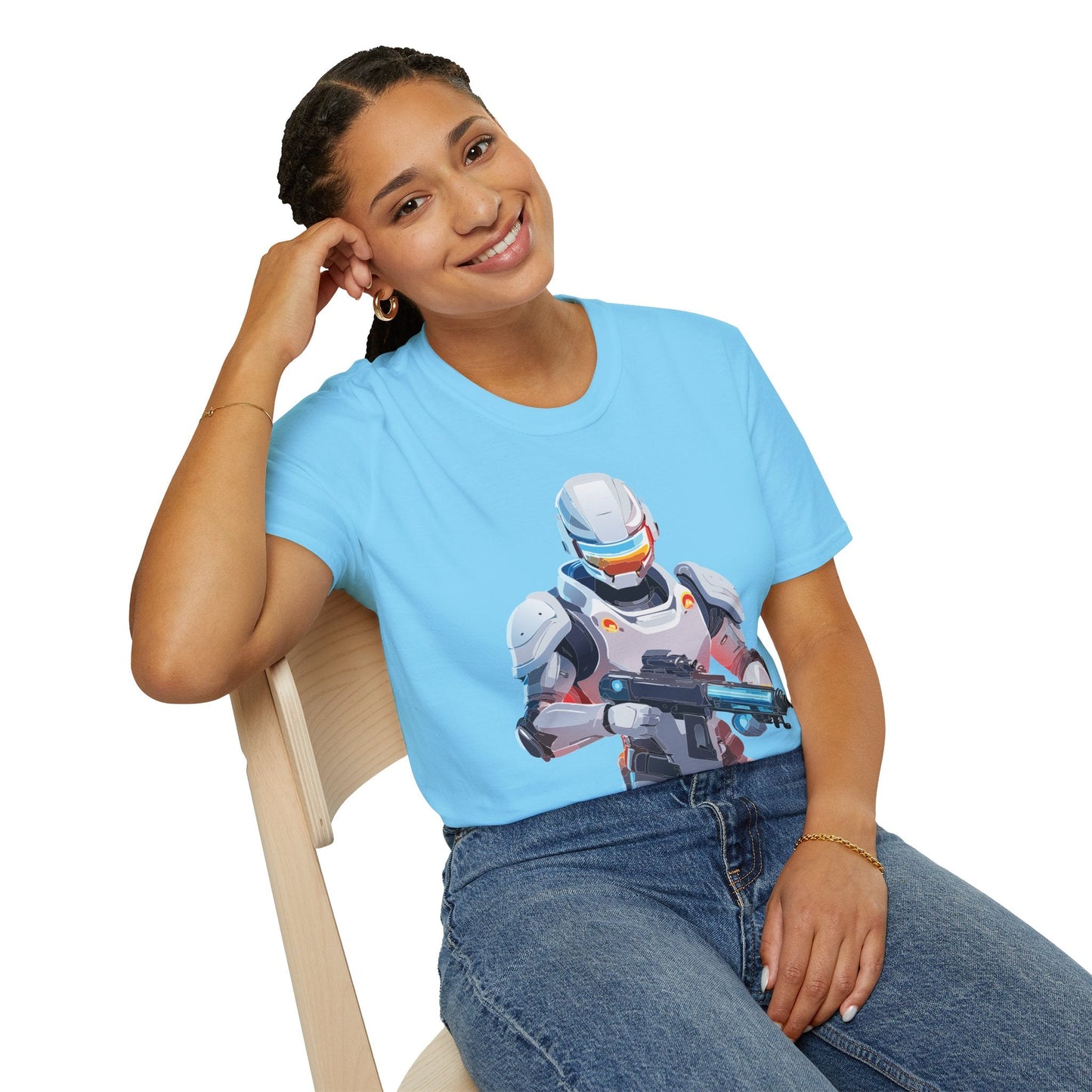 Robocop Themed Unisex Softstyle T Shirt With Robocop Art Design Cotton Tee Premium Comfort