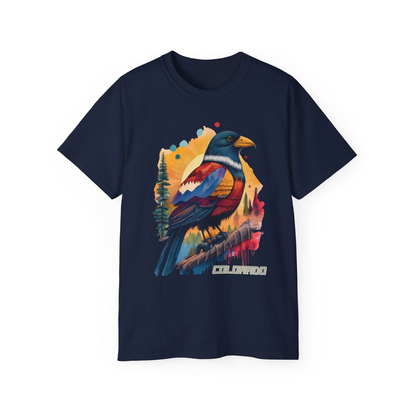 Colorado Bird Graphic Unisex Cotton T‑Shirt 3