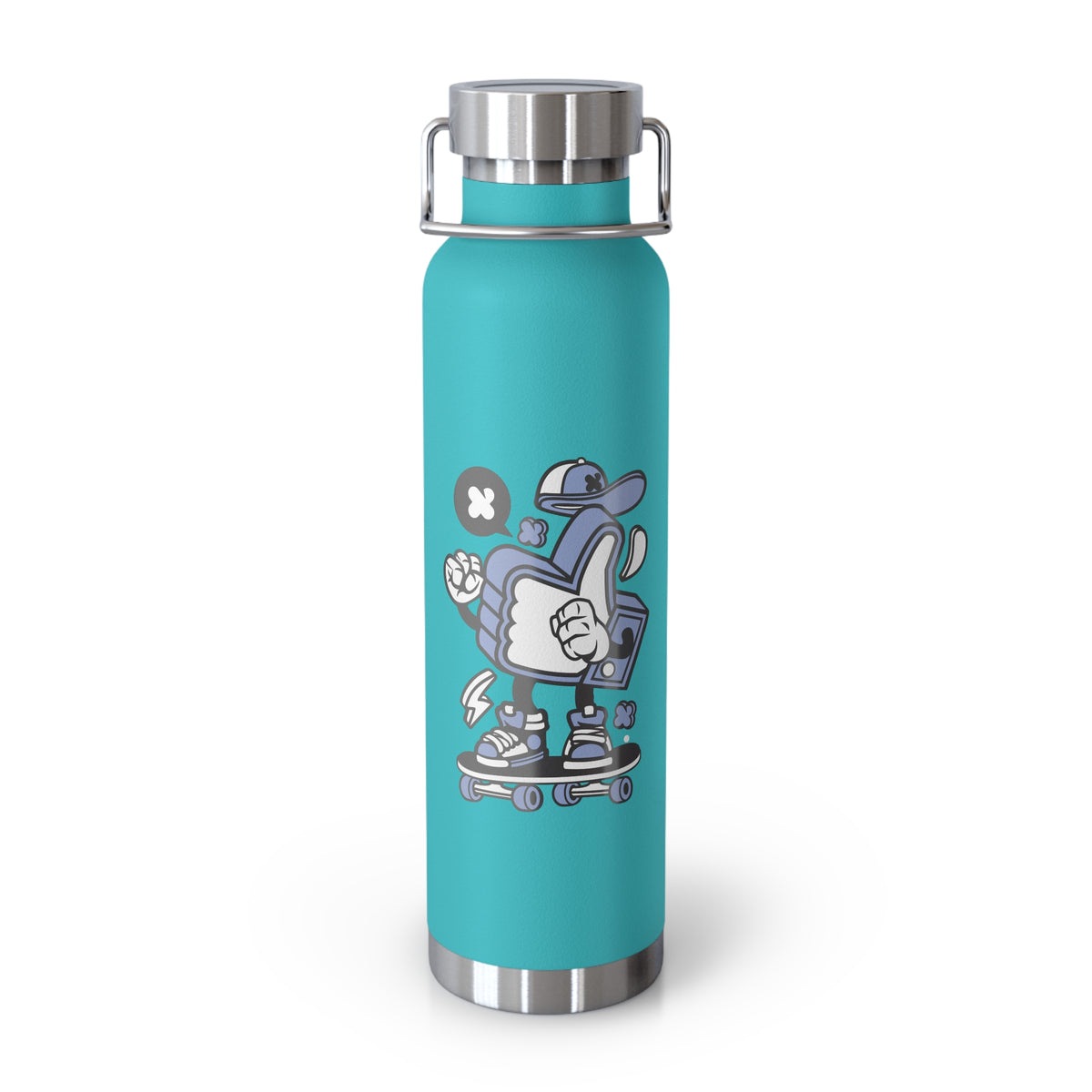 22oz Copper Insulated Water Bottle with Cartoon Design - CV26