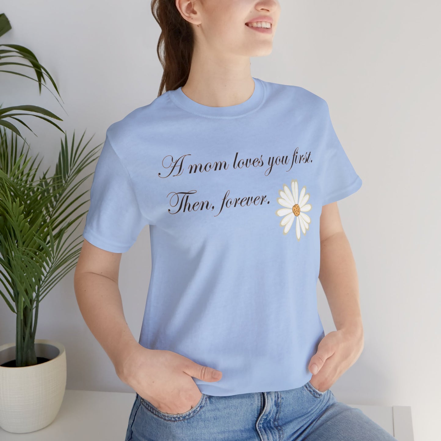 T-shirt unisexe en coton avec signature de maman