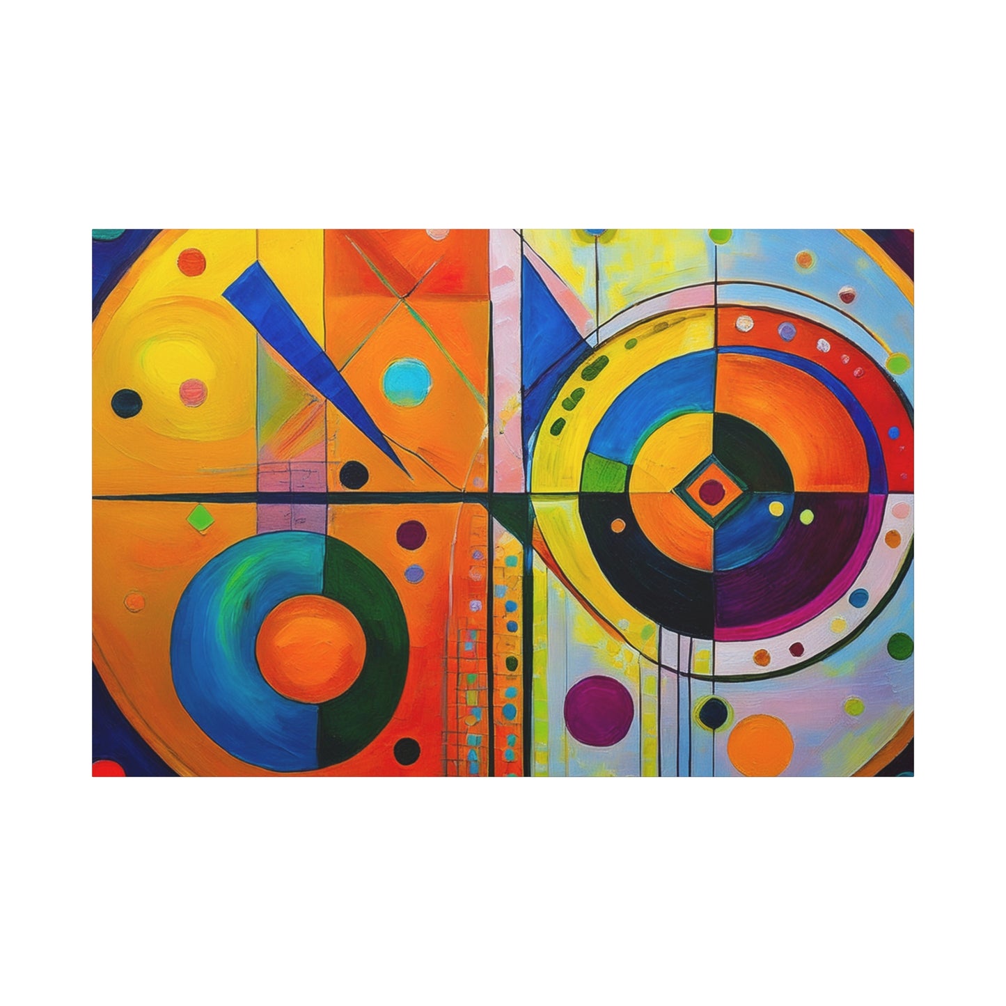 Abstract Oil Painting Print Canvas 24x16, 30x20, 36x24, 48x32, 60x40 Bright Latex Inks, Pine-Wood Inner Frame ABH-63