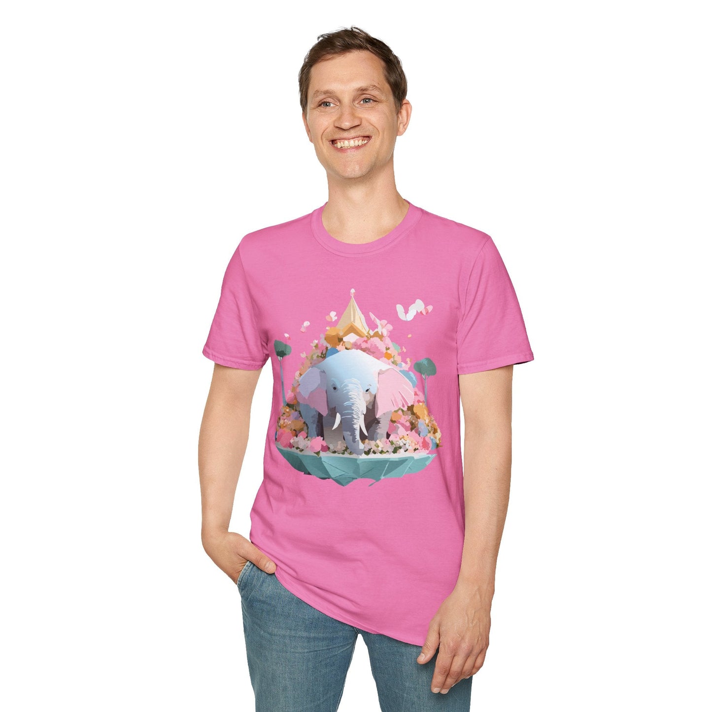 Elephant Graphic T Shirt For Animals Unisex Gildan Softstyle 64000 Cotton Tee Apparel