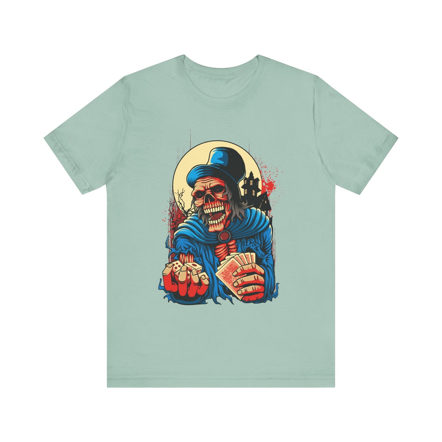 Skull Graphic Design Tee, Skull Shirt, Vintage Tees, Art Design T-Shirt, Graphic Tee, Art Shirts - 1