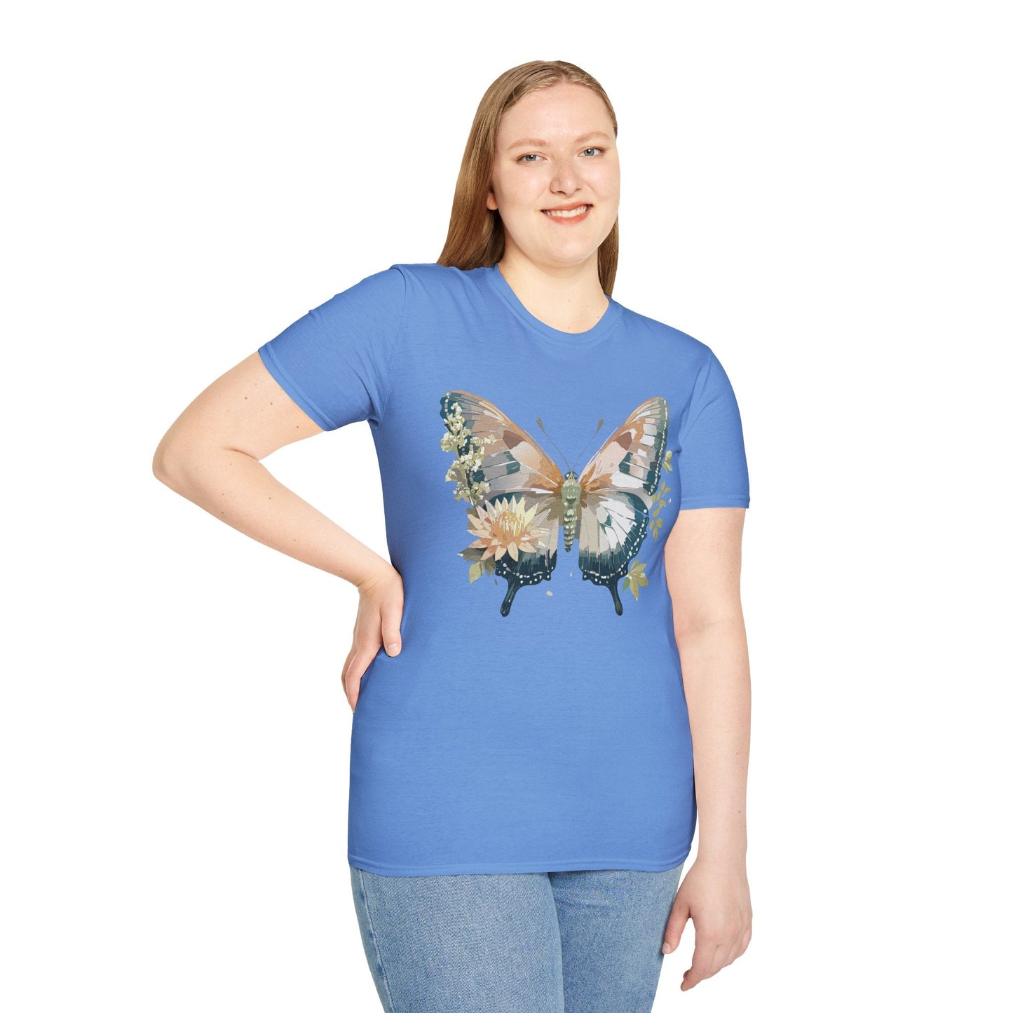 Unisex Butterfly Shirt Monarch Butterfly Tee Softstyle Gildan 64000 100 Cotton Breathable