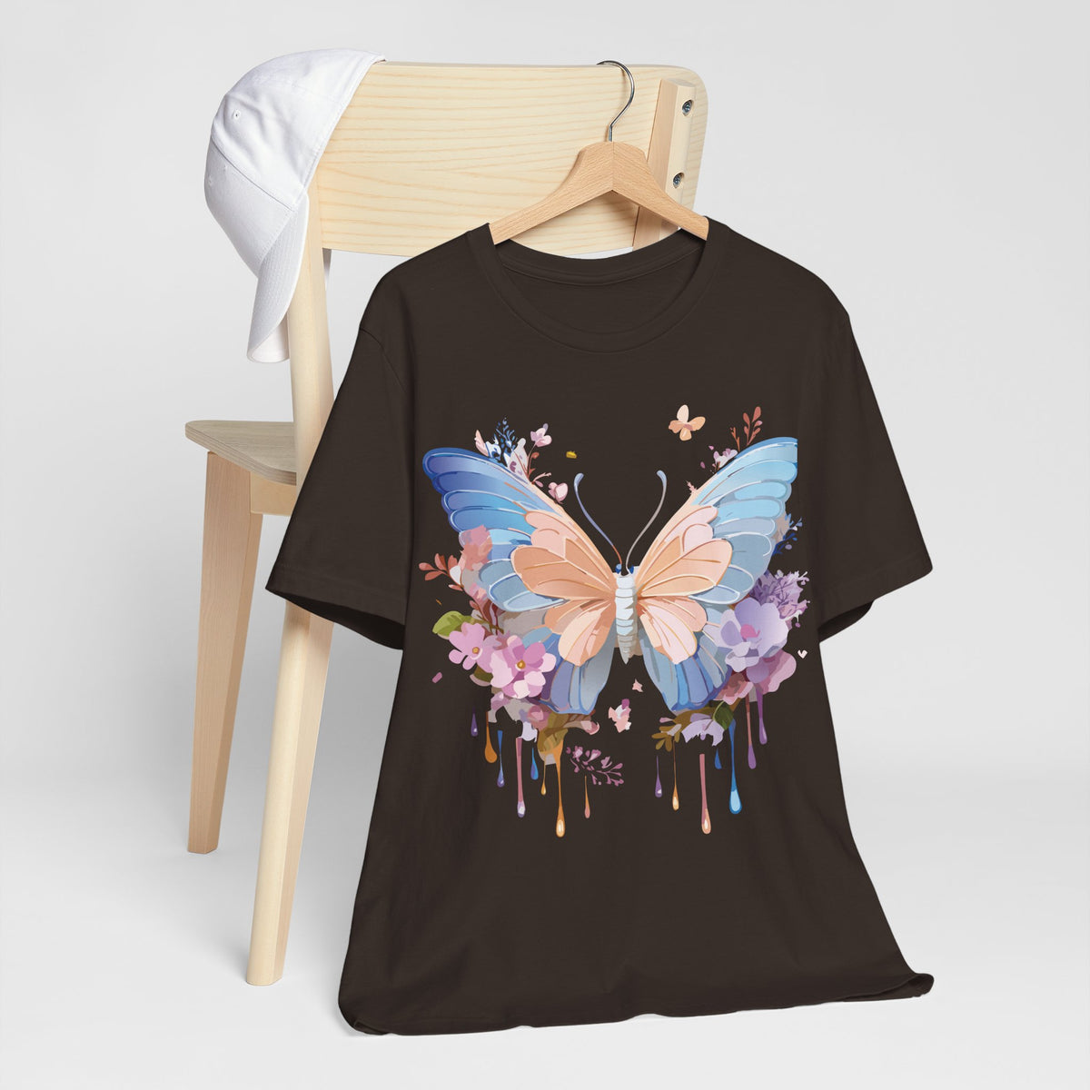 Butterfly Graphic Unisex Cotton Bella+Canvas Tee with Art Design n65