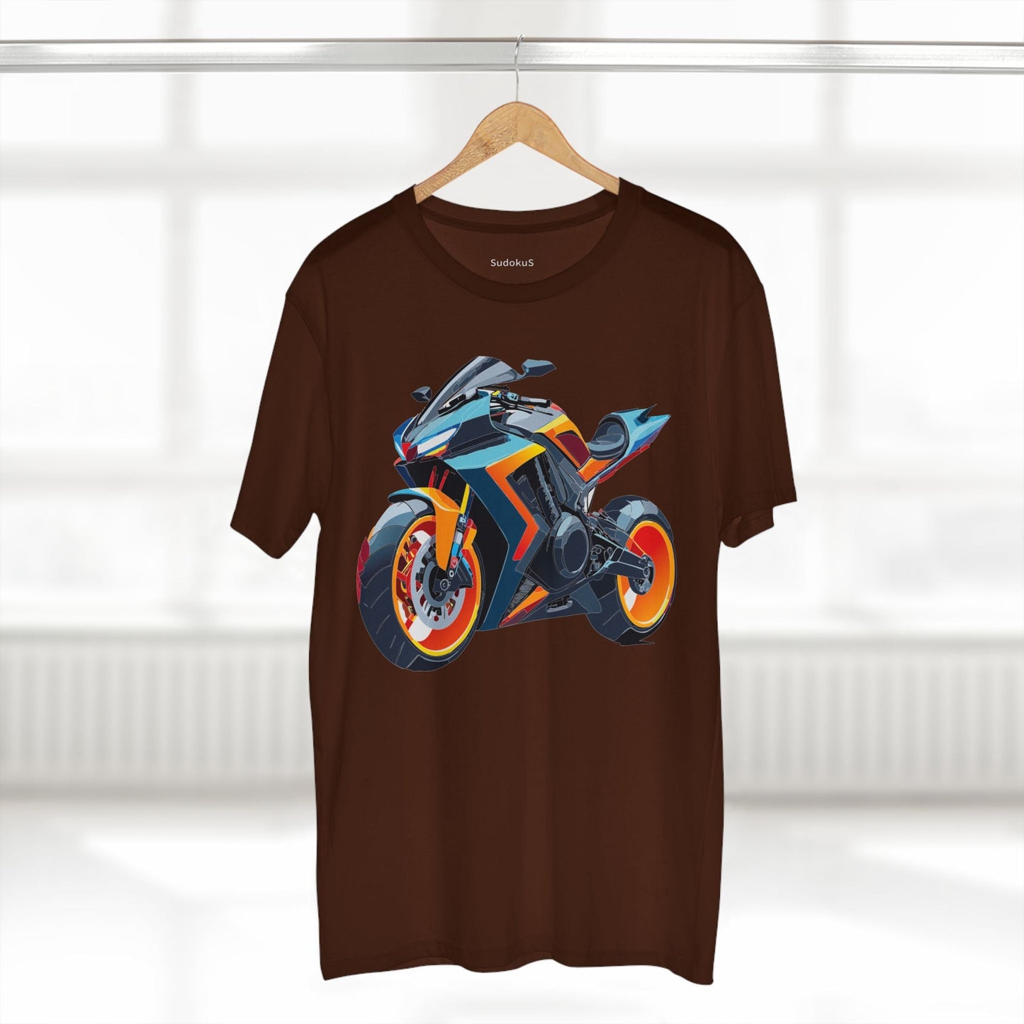 Moto Bike Graphic Unisex 100 Cotton Staple Tee 26