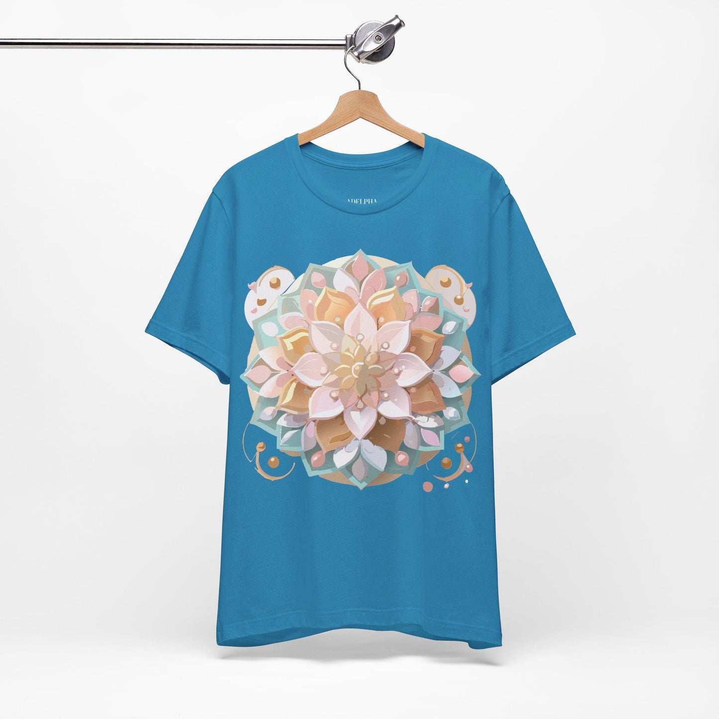 Adelpha Mandala Graphic Tee Unisex Short Sleeve Jersey Shirt Vintage Inspired Artwork