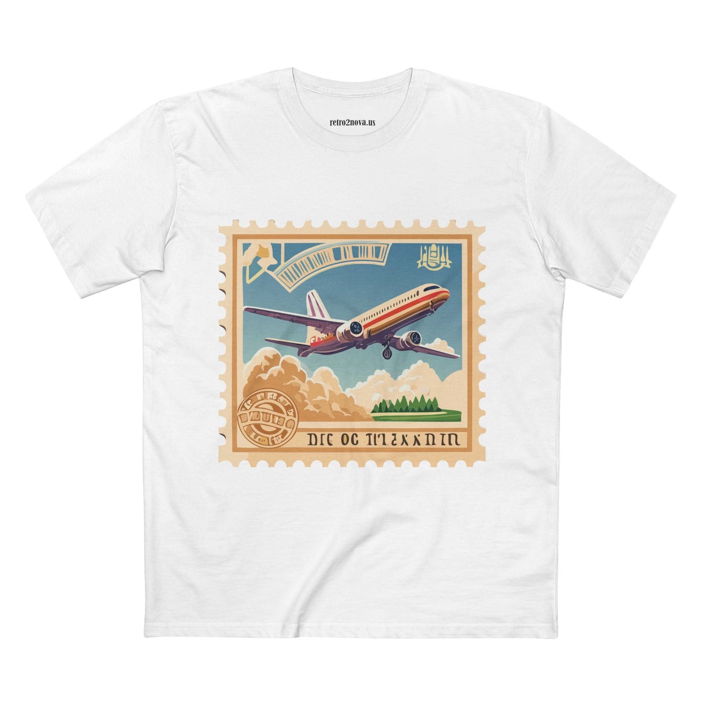 Postage Stamp Shirt Unisex Premium Cotton Tee With Original Art Design Retro2Nova