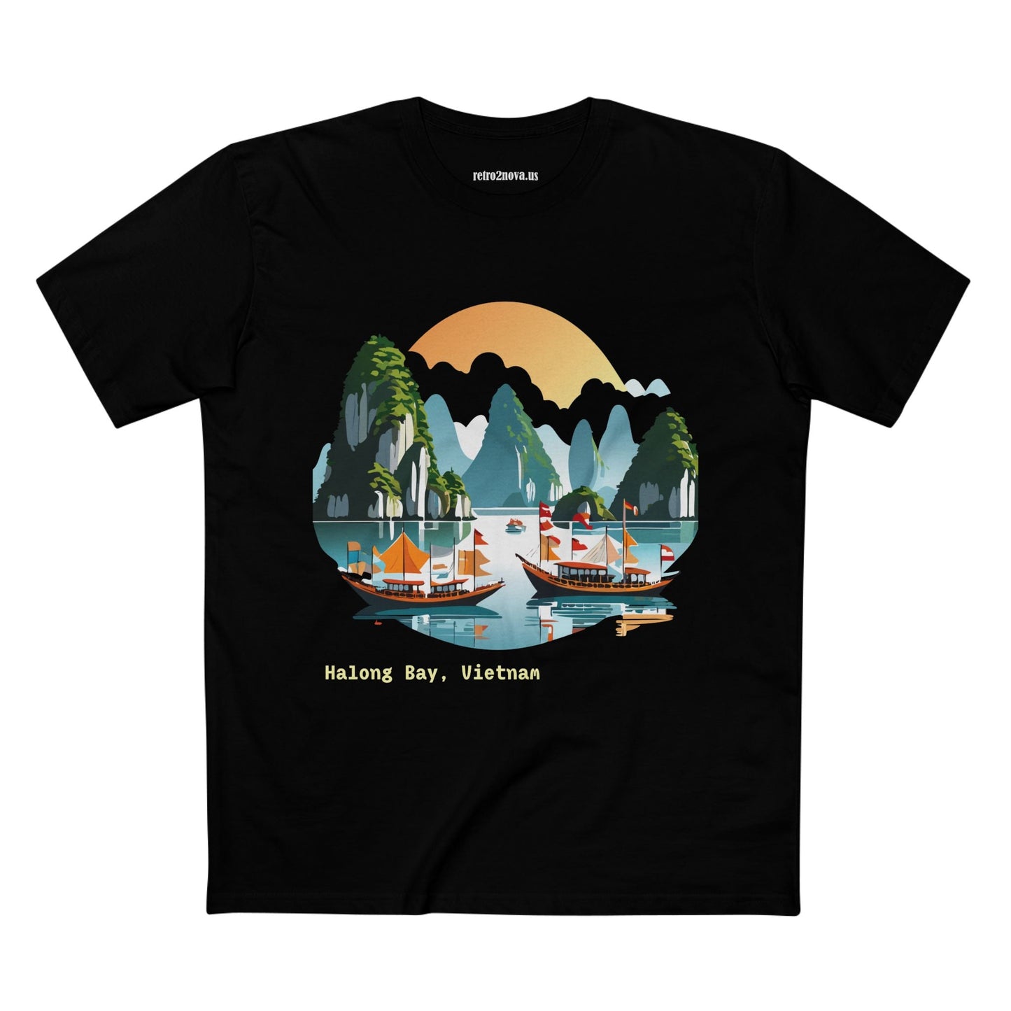 Travel Shirt Vietnam Tourist TT33 Unisex Premium Cotton Art Tee Retro2Nova Discover Art