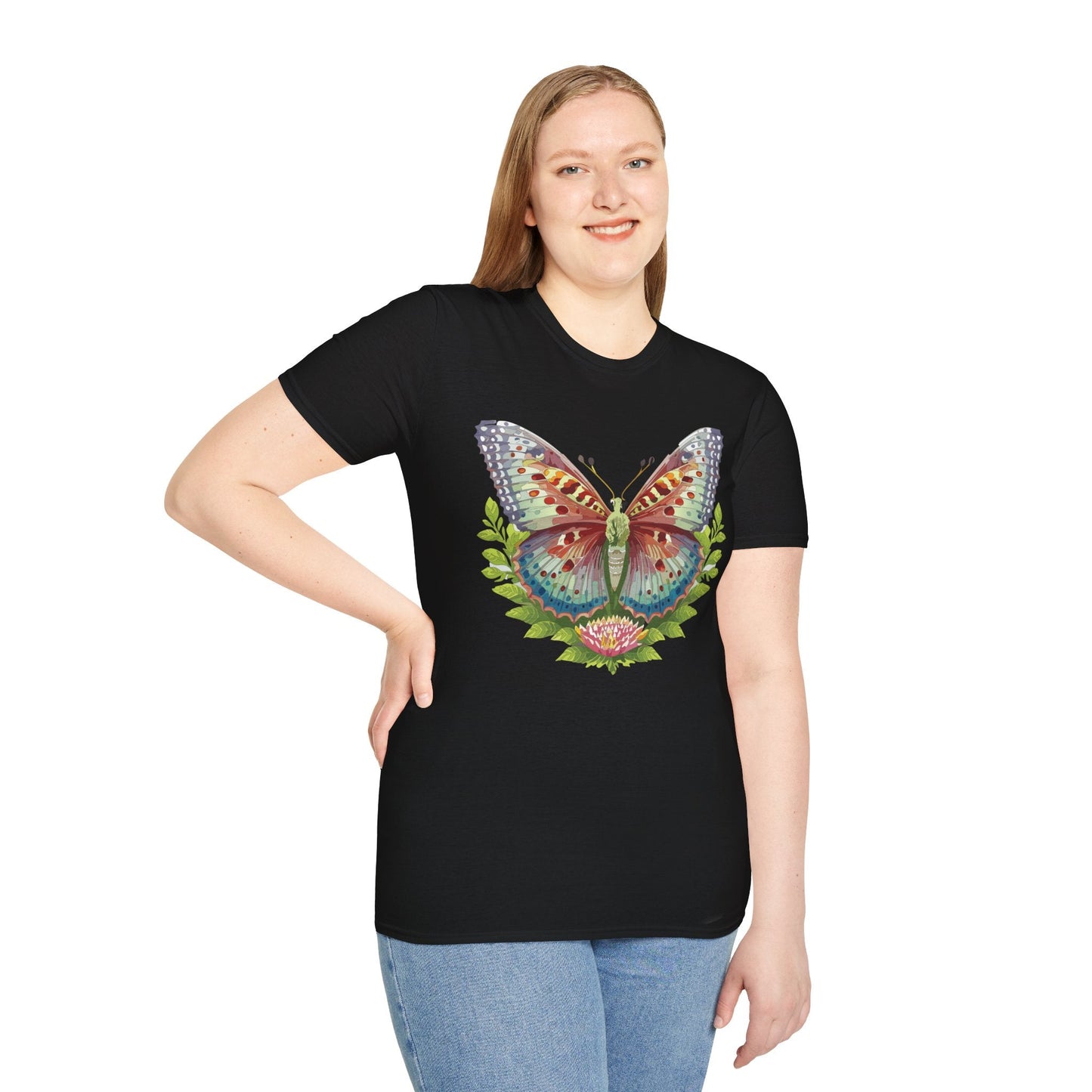 Butterfly Shirt Unisex T Shirt Gildan Softstyle 64000 Breathable Ring Spun Cotton Monarch Tee