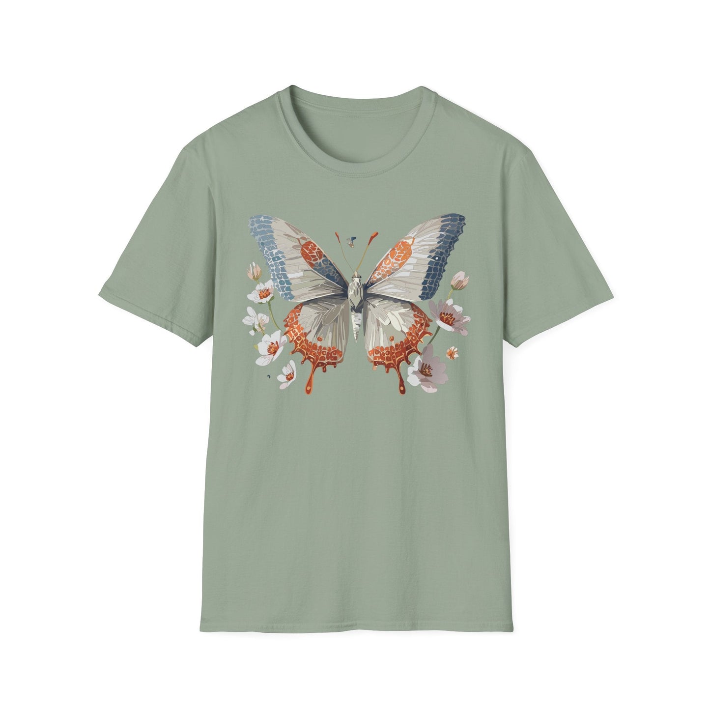 Butterfly Shirt Unisex Short Sleeve Cotton Tee Monarch Design For Men Women Comfort