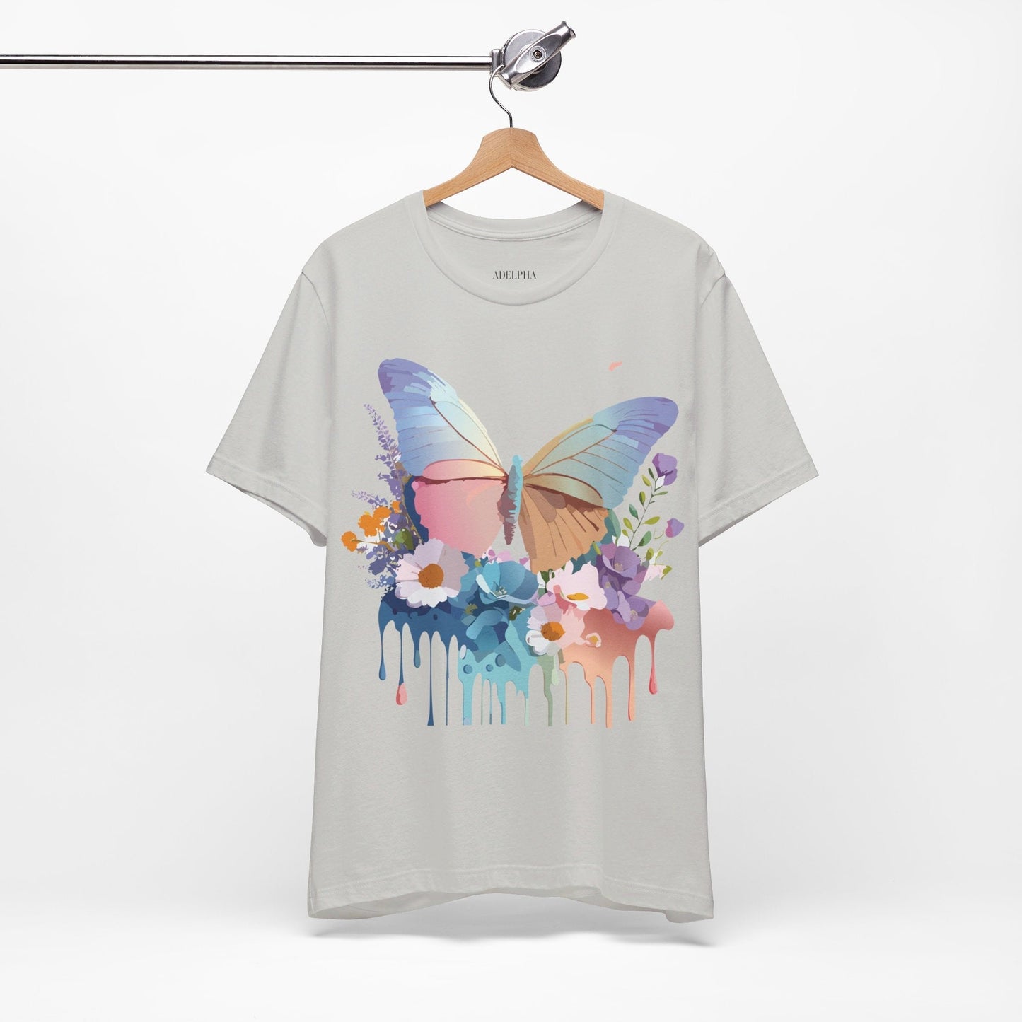 Butterfly Graphic Tee Unisex Vintage Inspired Art Design by Adelpha