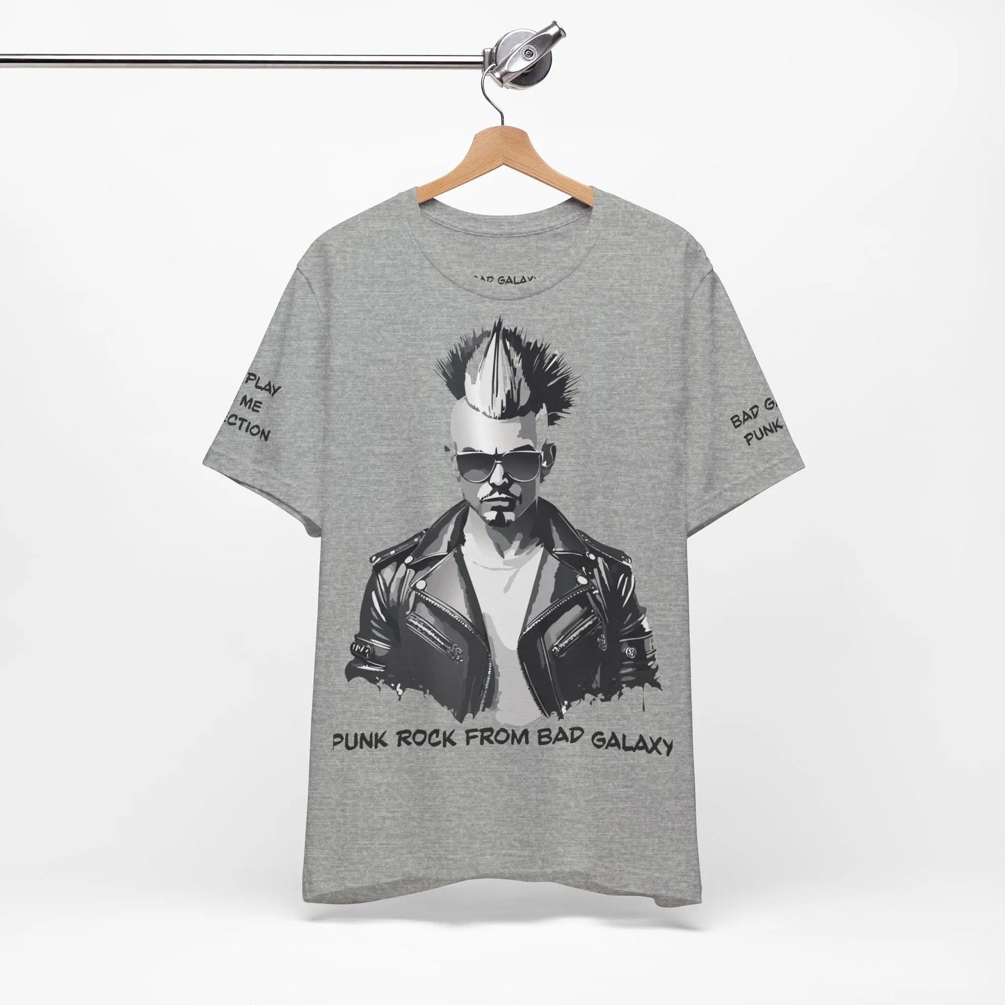 Bad Galaxy Punk Rock Tee Shirt Made In USA With Eco Friendly Ink 100 Percent Cotton