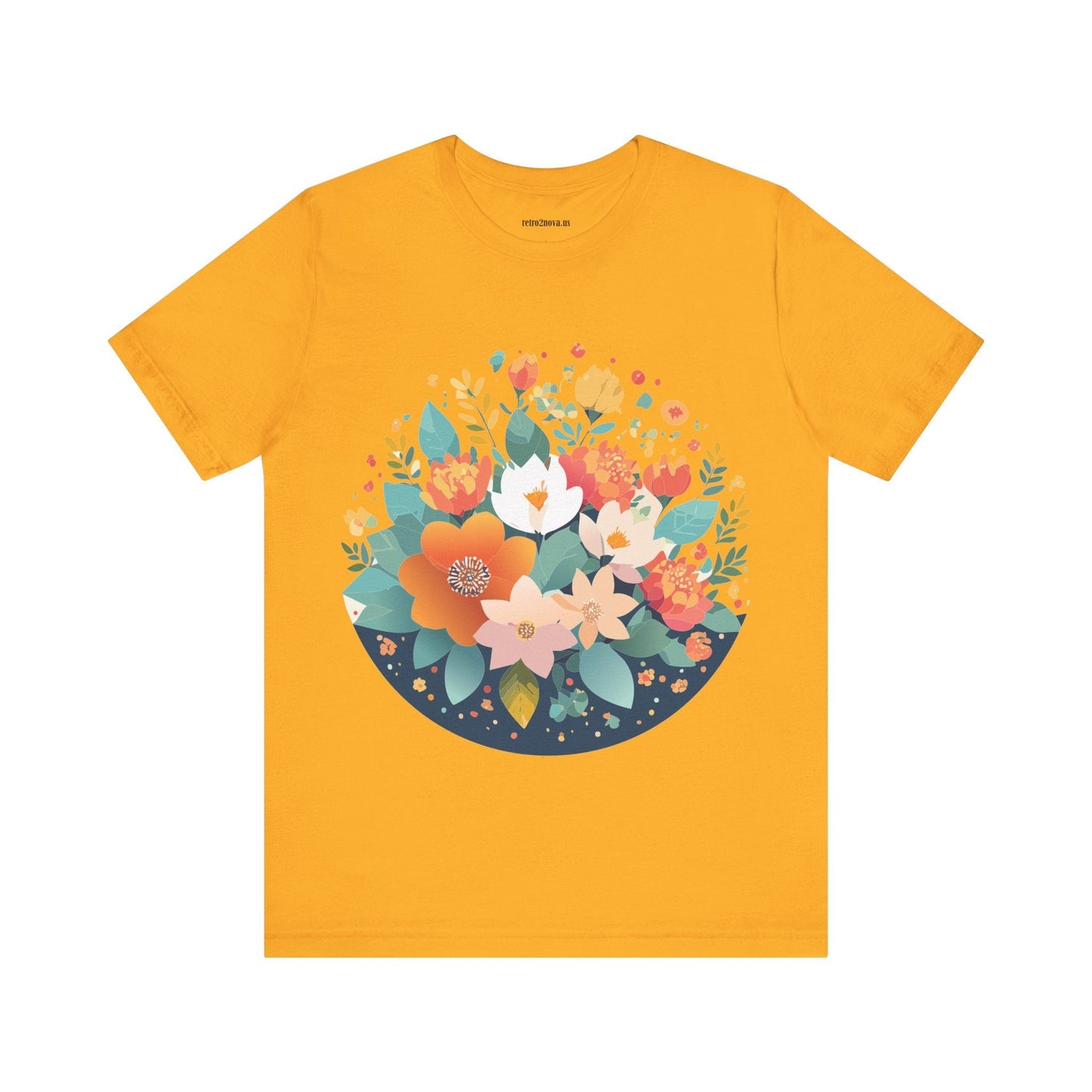 Floral Flowers Shirt Unisex Lightweight Breathable Jersey Tee Floral Pattern Short Sleeve