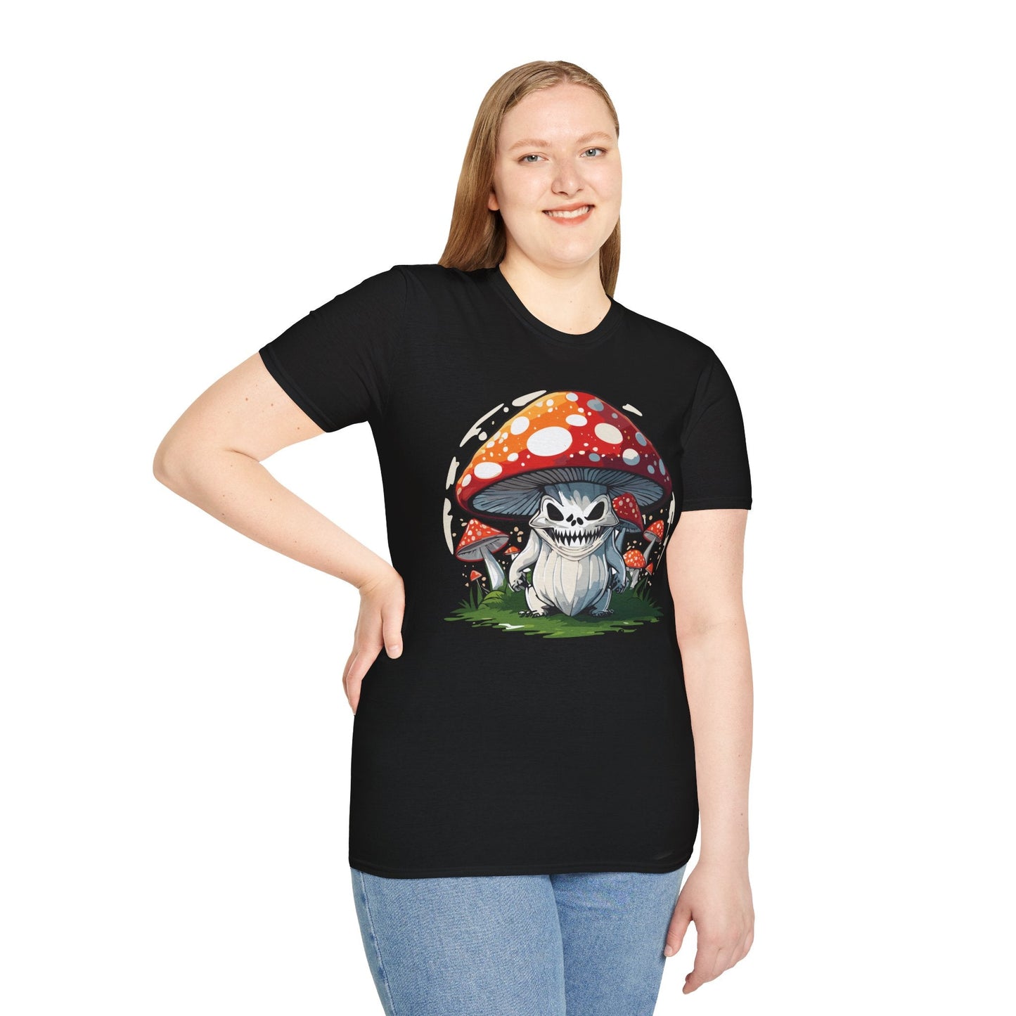 Mashroom Tee Shirt Unisex Softstyle 64000 100 Percent Ring Spun Cotton Funny Mashroom Fungus Design