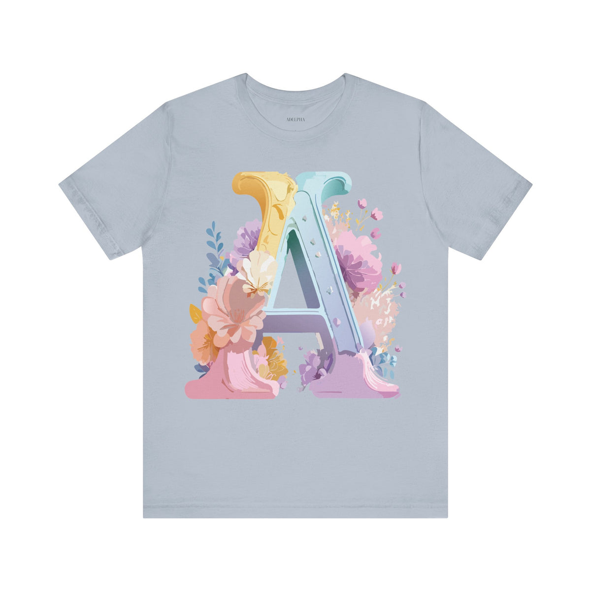 Letter A Graphic Unisex Cotton Bella+Canvas Tee with Art Letter Design