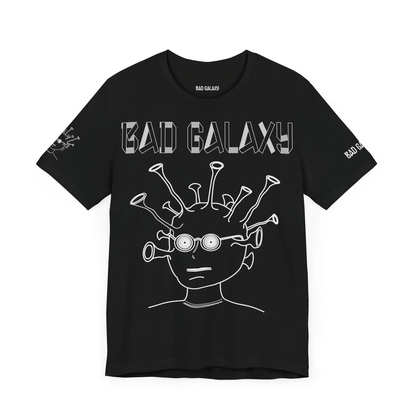 Tee Shirt With Alien From Bad Galaxy 100 Percent Cotton Eco Friendly Inks Made In USA
